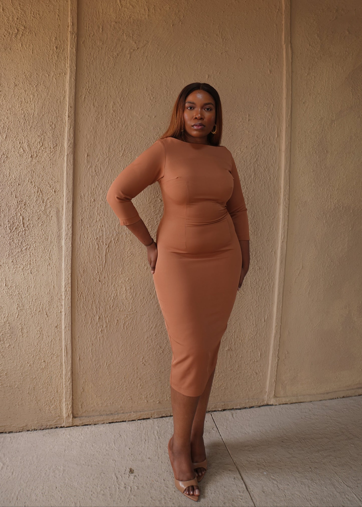 Essential Midi Dress Nude