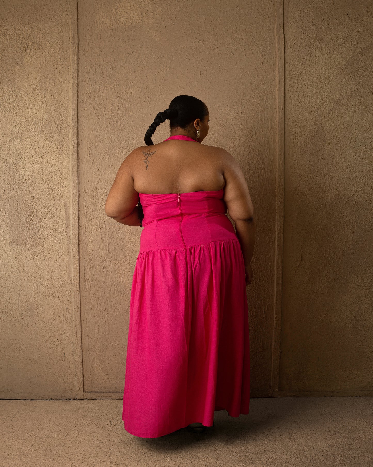 Halter Midi dress Pink