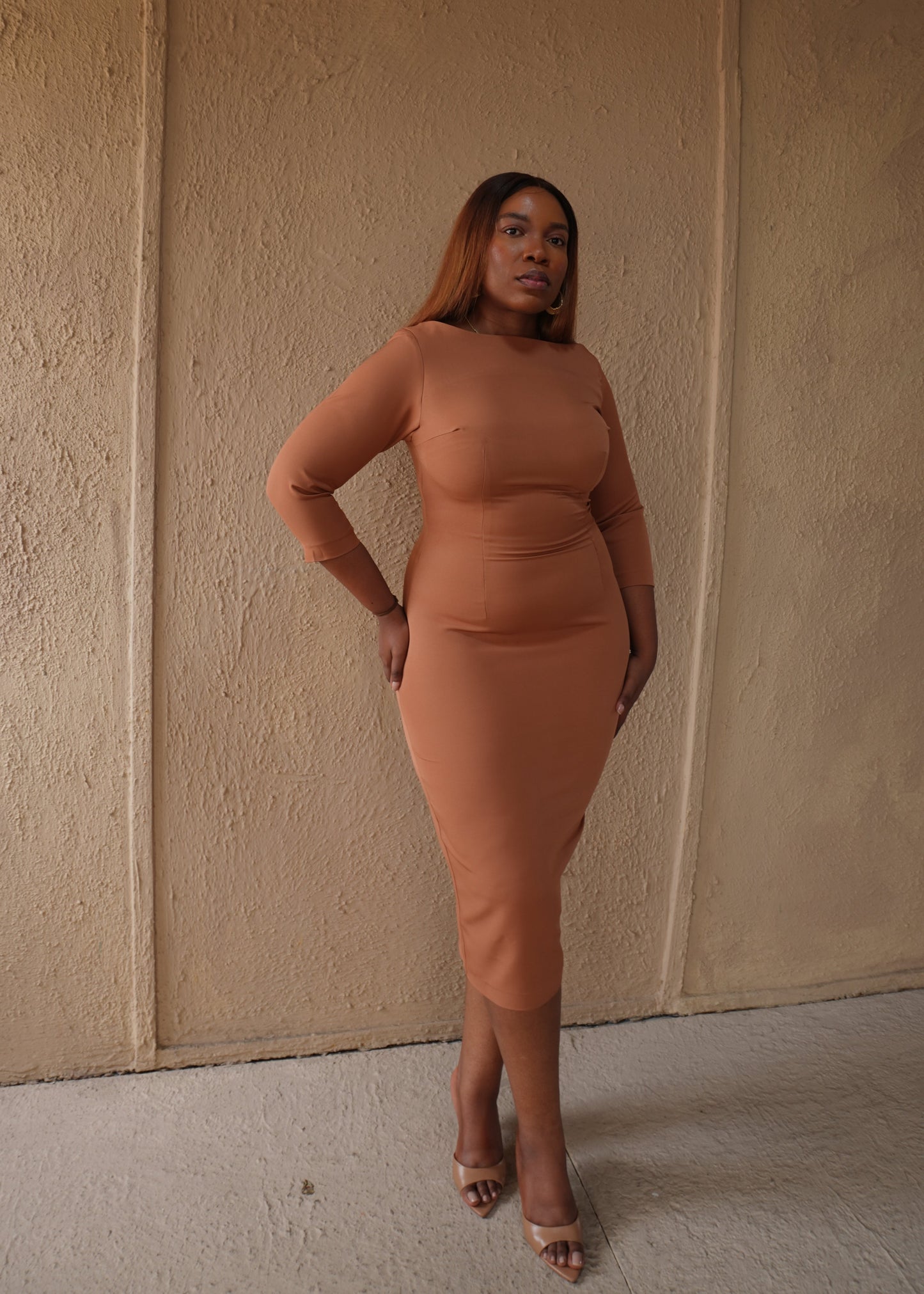 Essential Midi Dress Nude