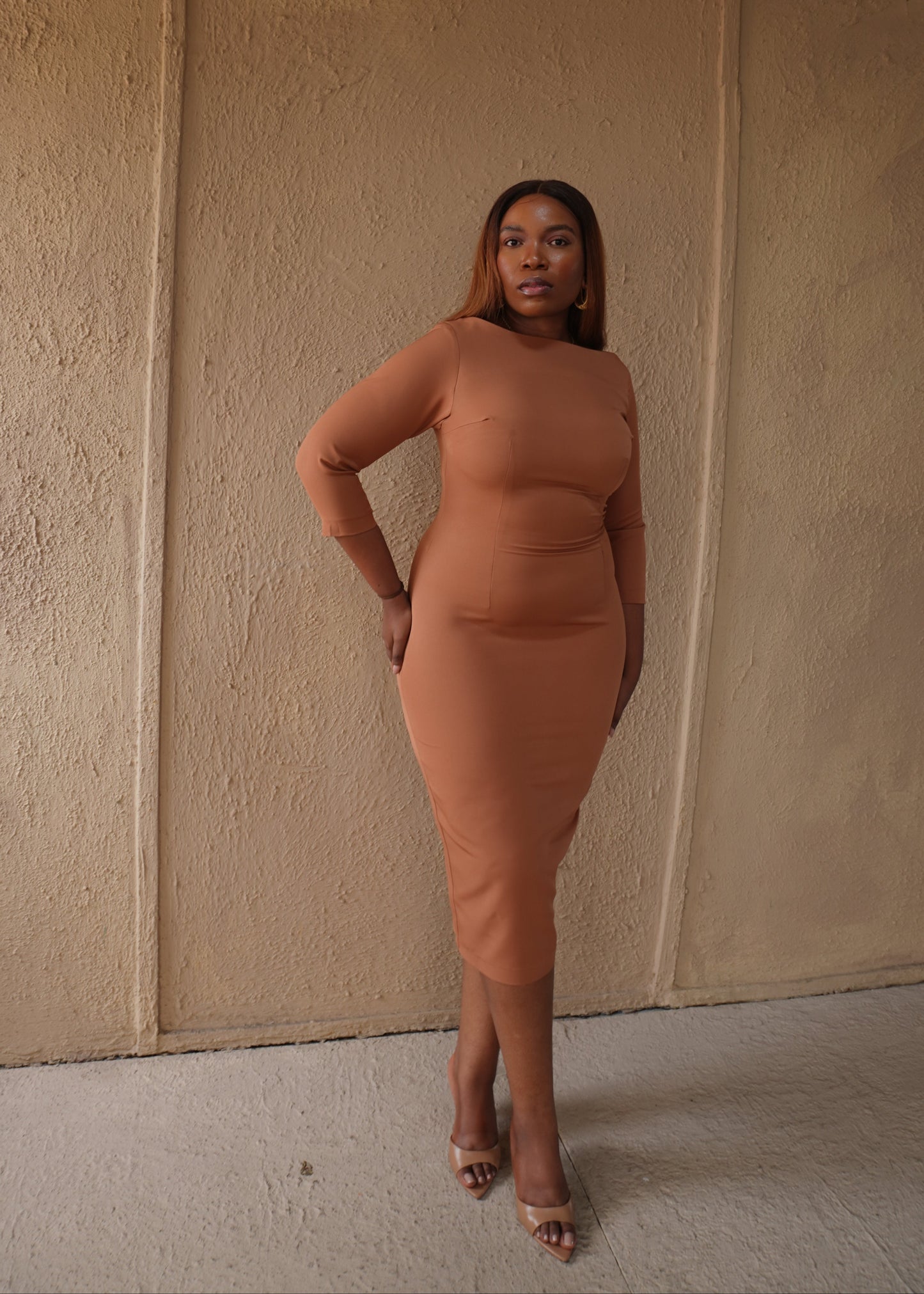 Essential Midi Dress Nude