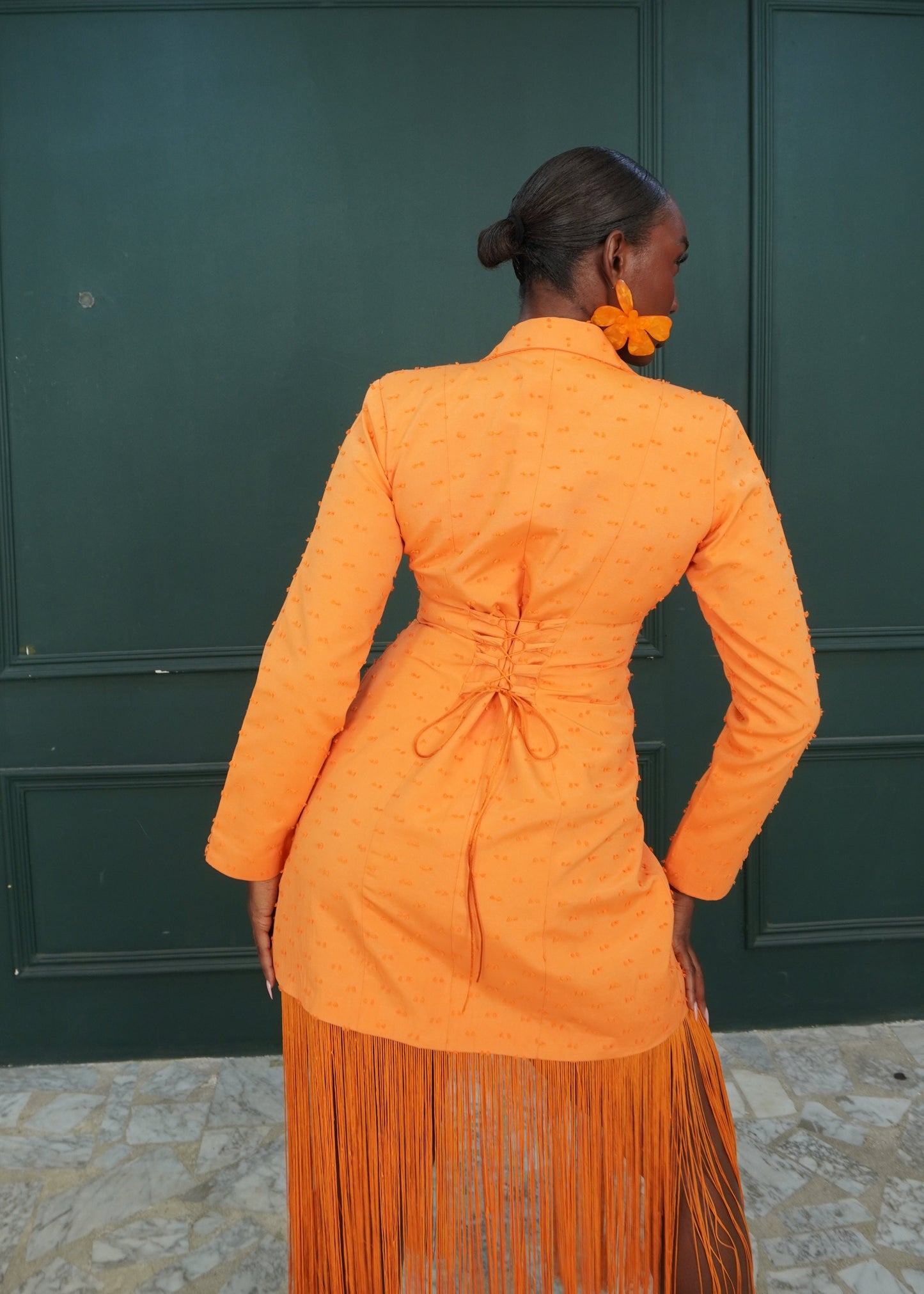 Liba Orange Blazer Dress