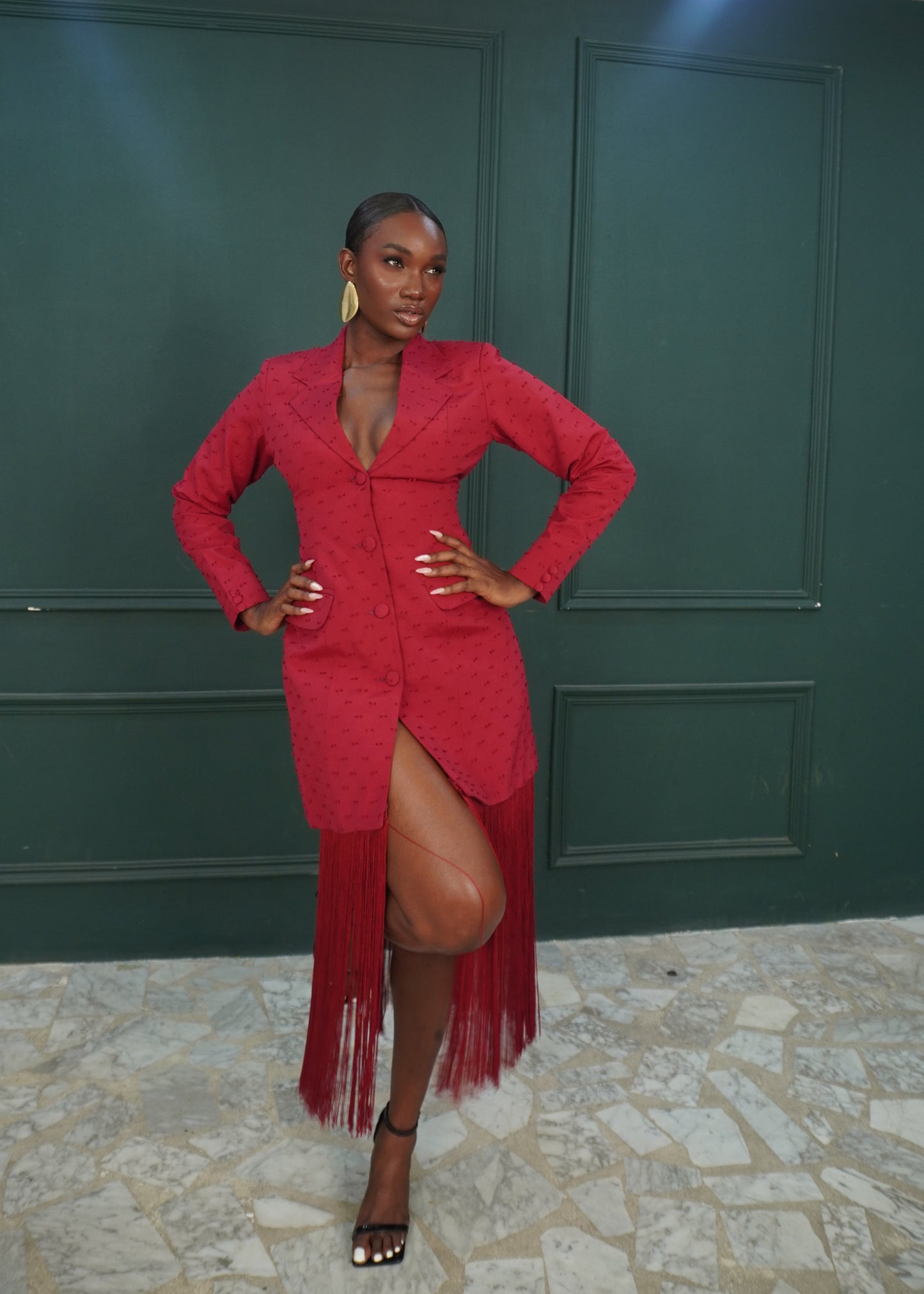 Liba Wine Blazer Dress