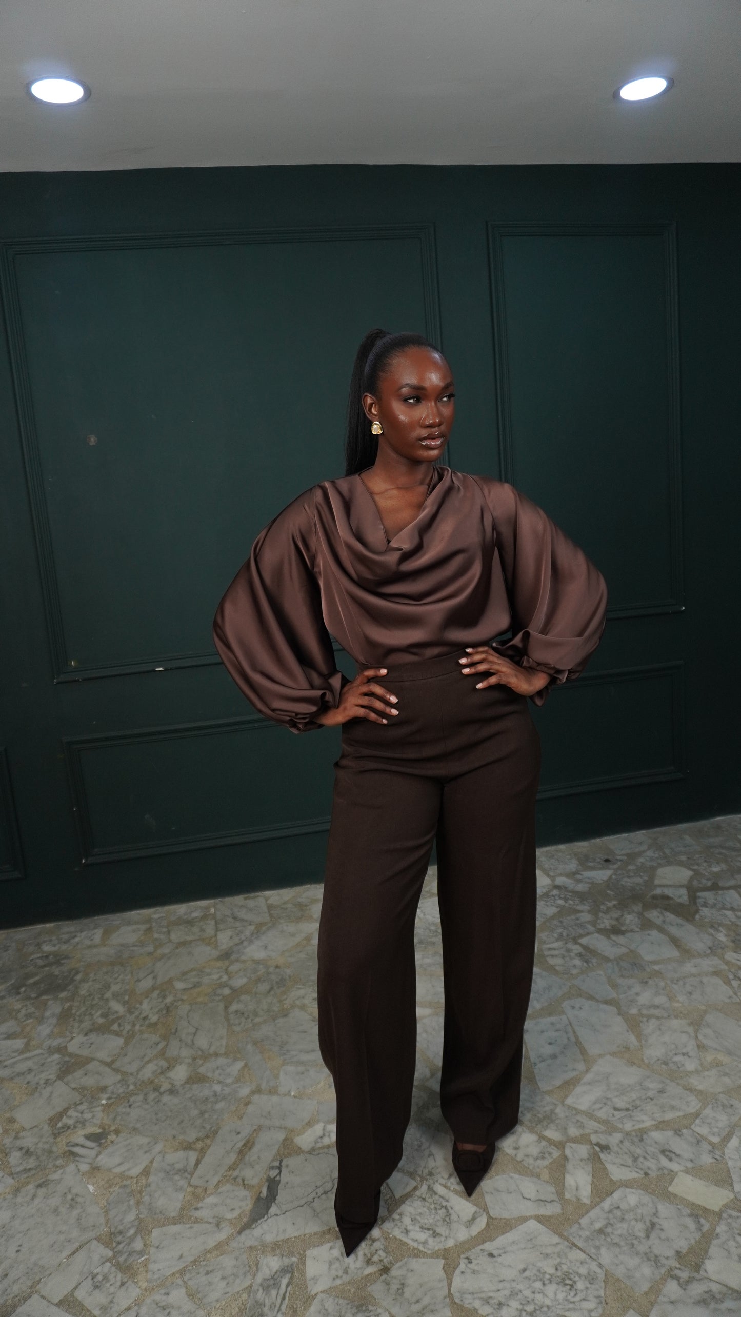 Samira Sleeved Brown