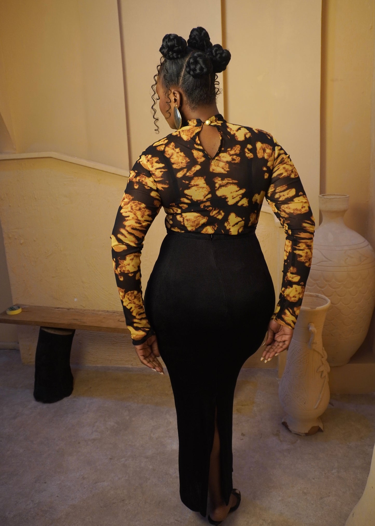 Bliss Top Yellow Floral