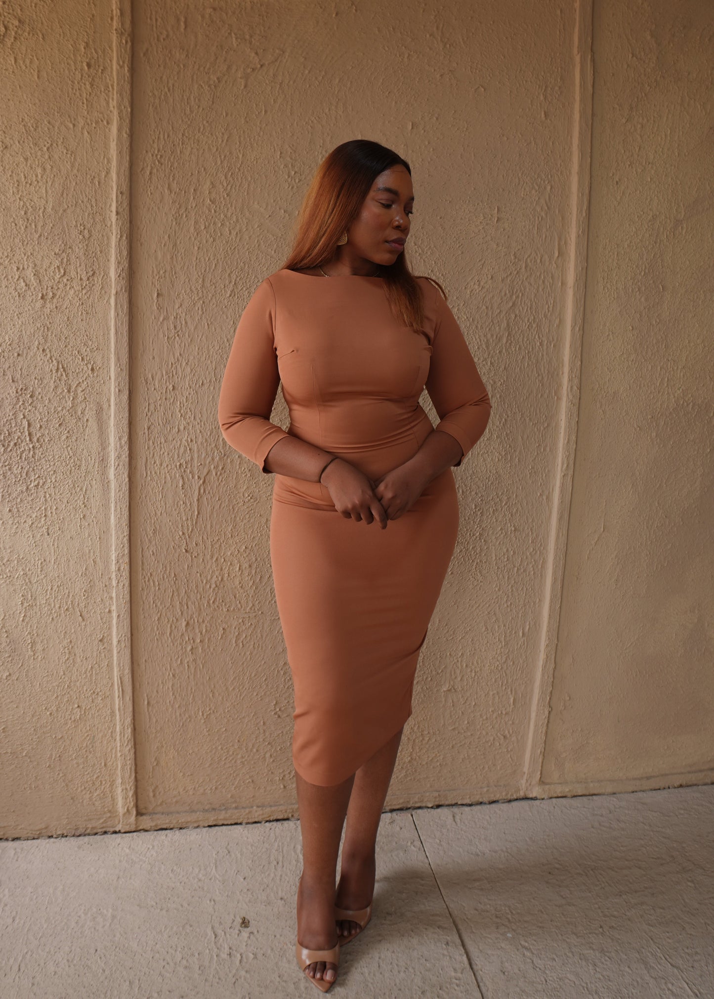 Essential Midi Dress Nude