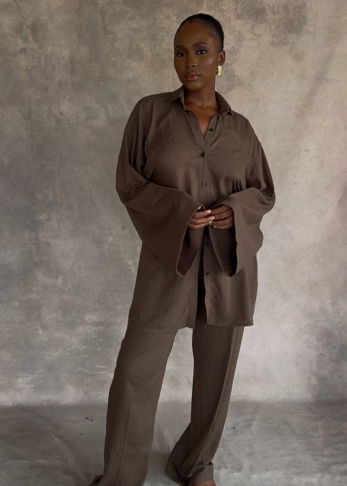 Easy pants linen Army Green