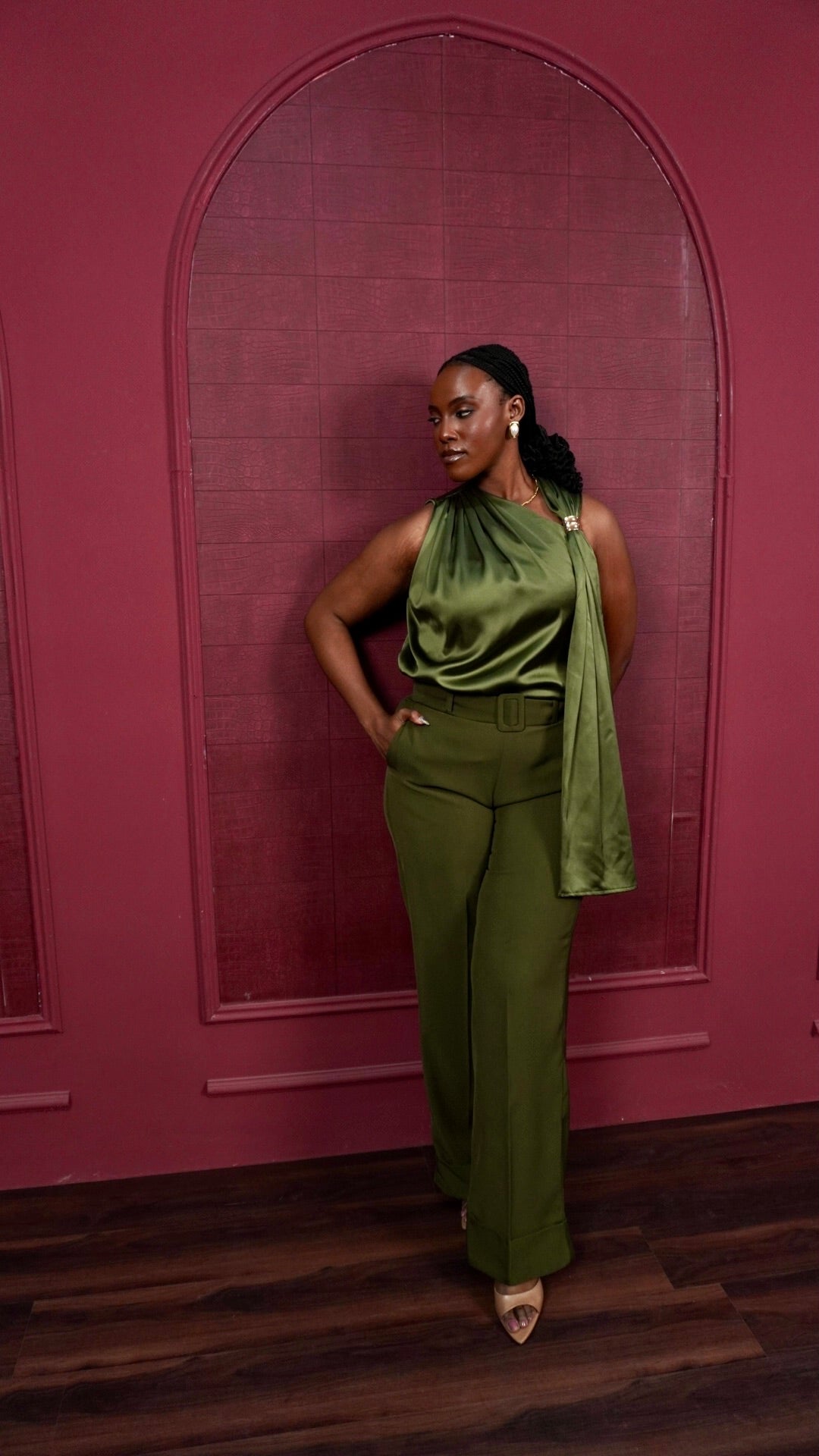 Venus Top Forest Green