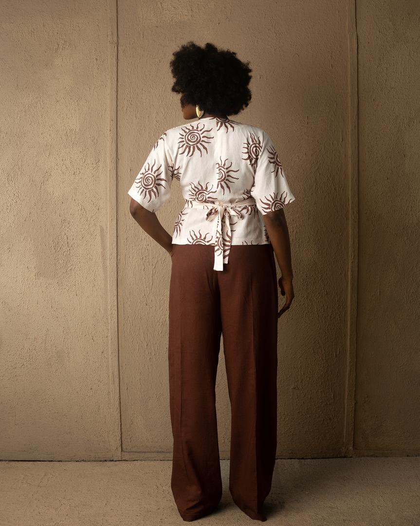 Dolman Sleeve Top Brown