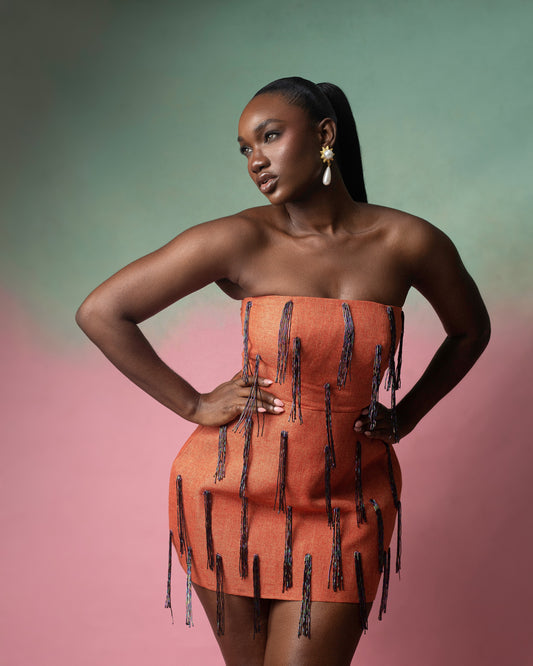 Tariebi Mini Dress Tangerine