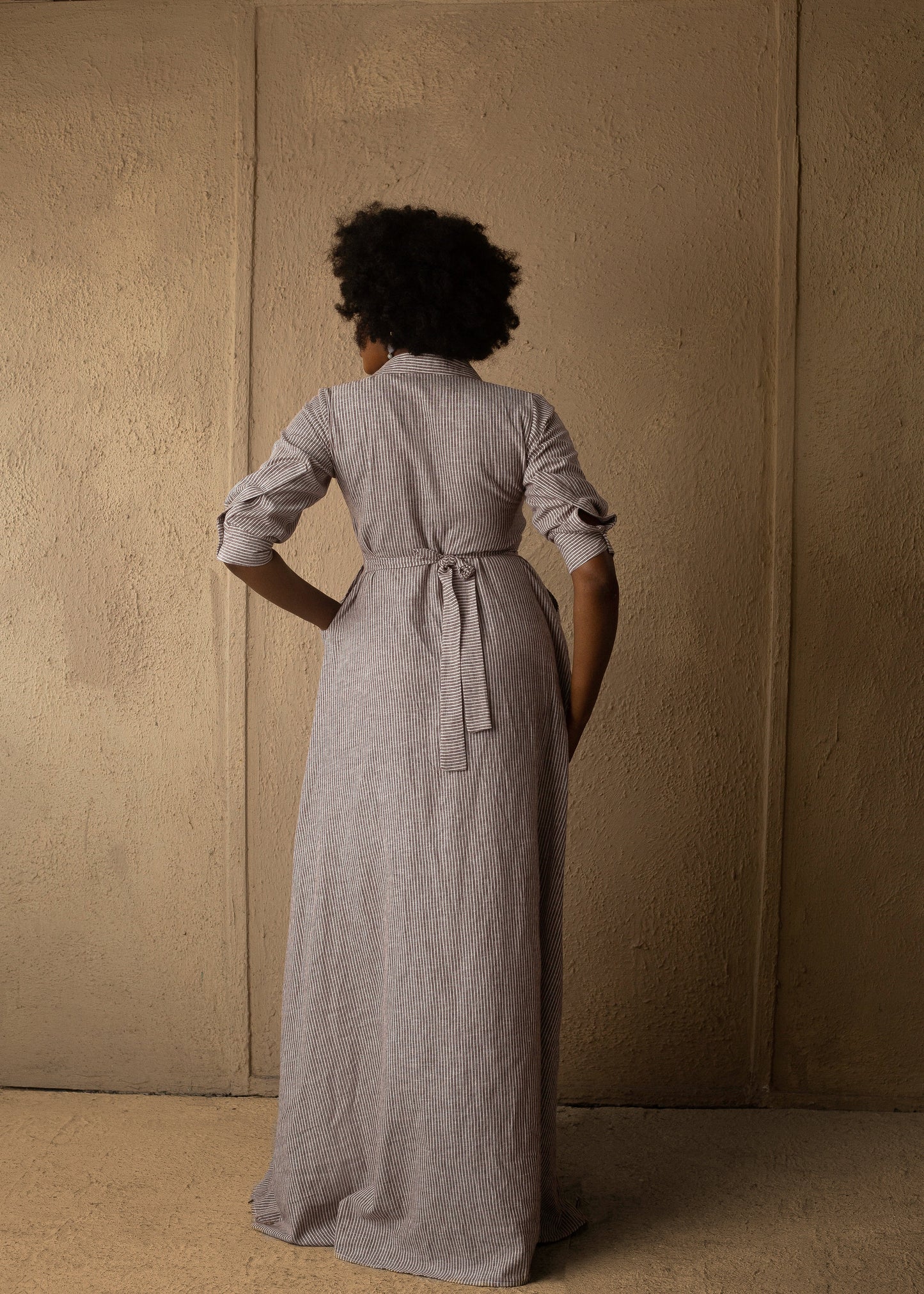 Maxi Linen shirt dress