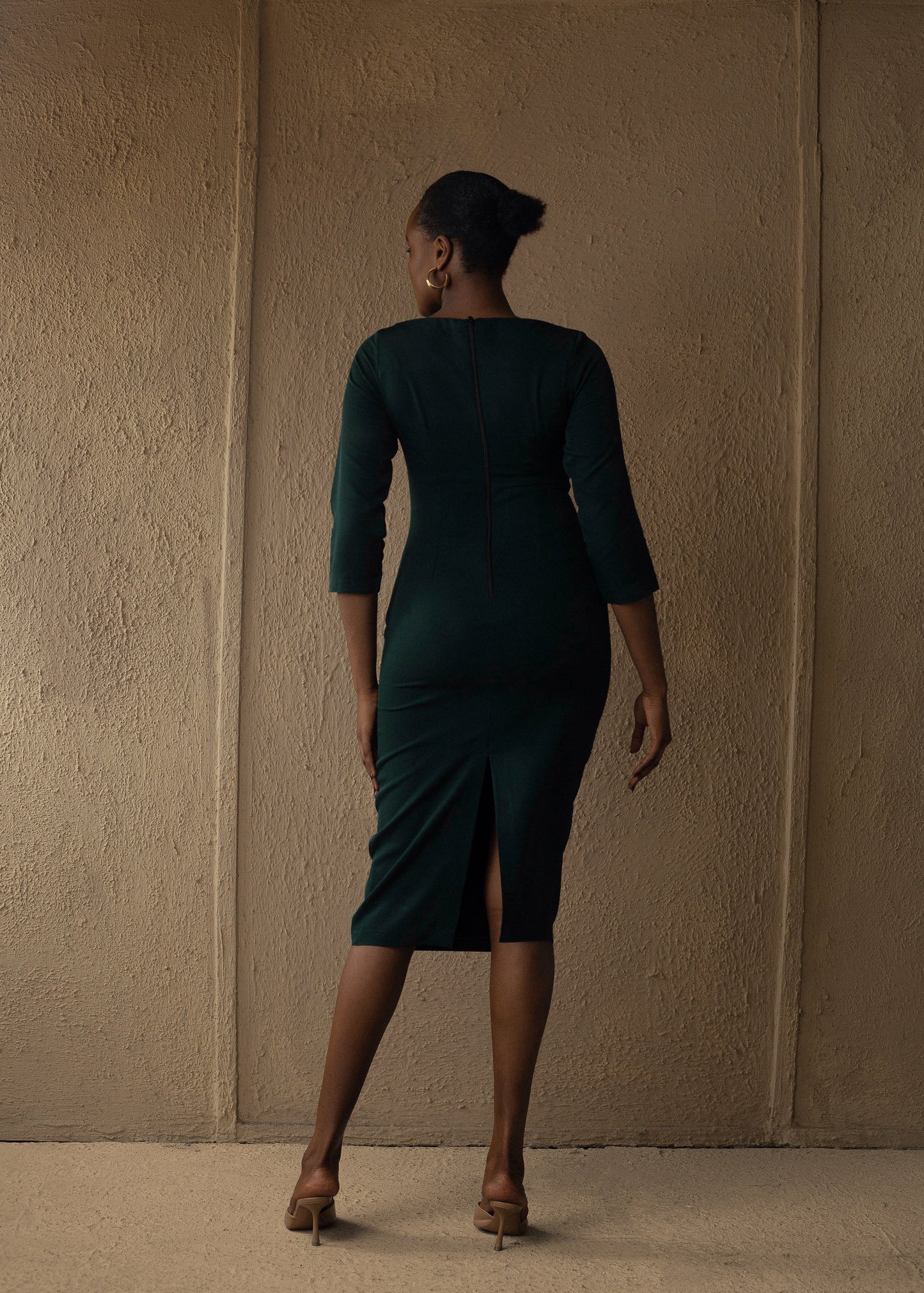 Essential Midi Dress Emerald Green