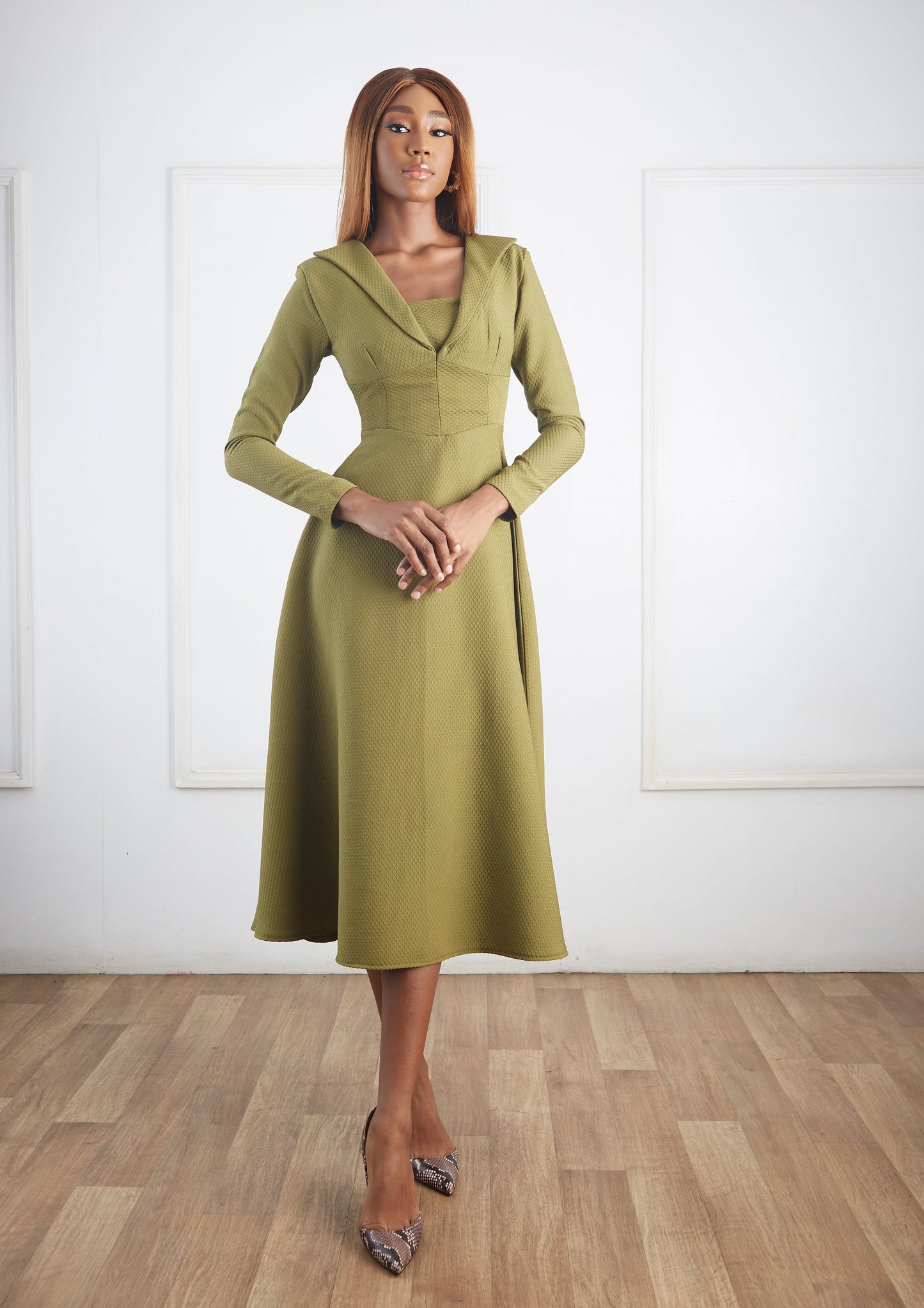 FOLAWE DRESS OLIVE