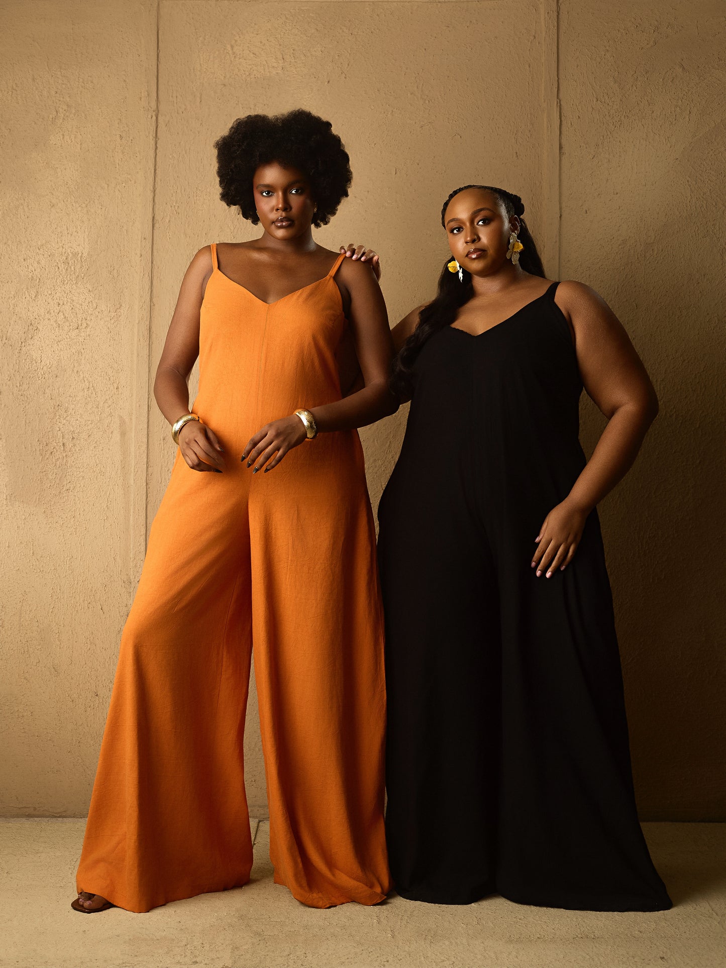 Easy Spaghetti Strap Jumpsuit Orange