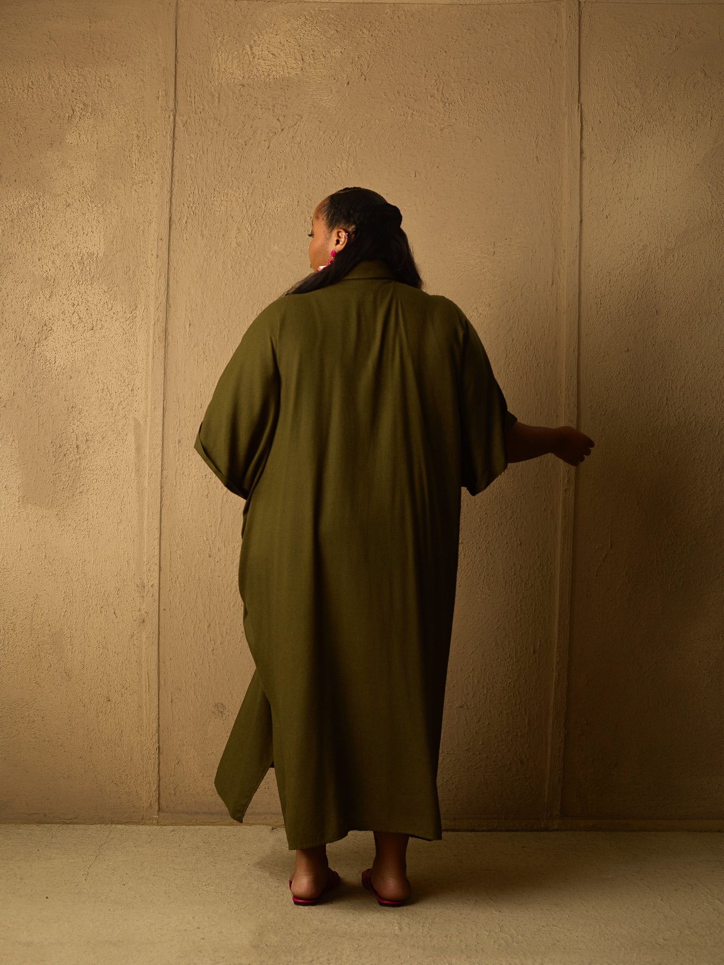 Easy Shirt Dress Army Green
