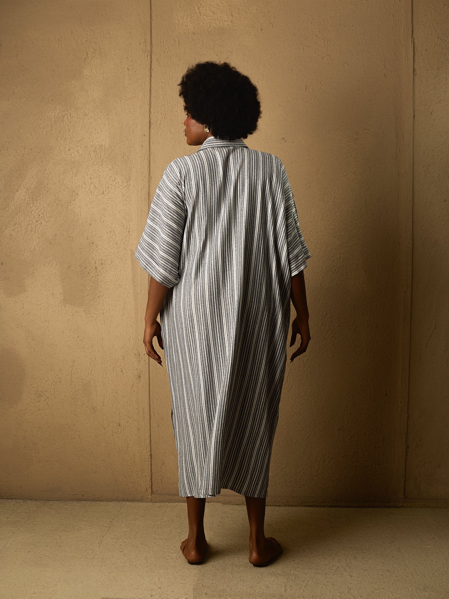 Easy Shirt Dress Grey stripes