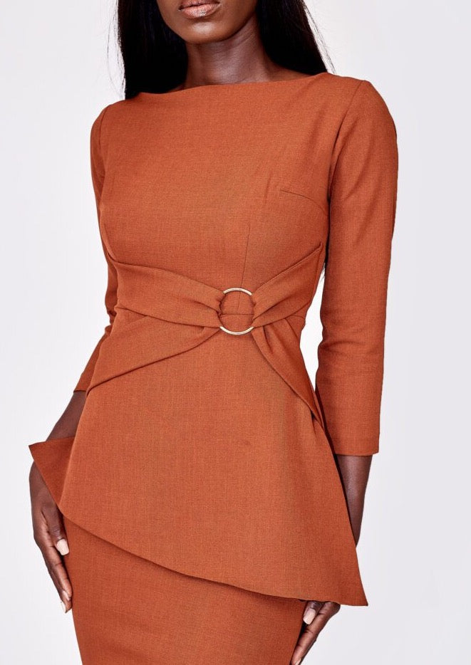 Ehinome Dress Burnt Orange (Preorder)