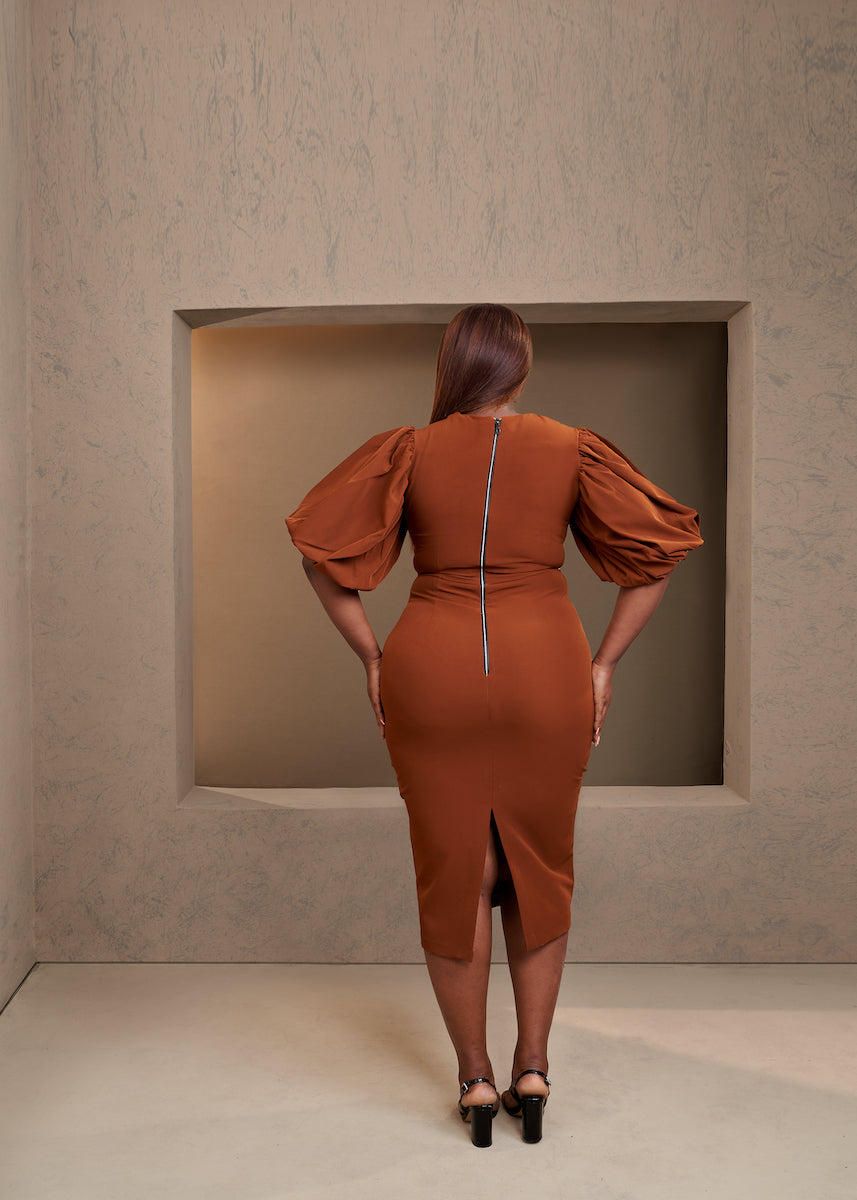 Ibijola Dress - Rust
