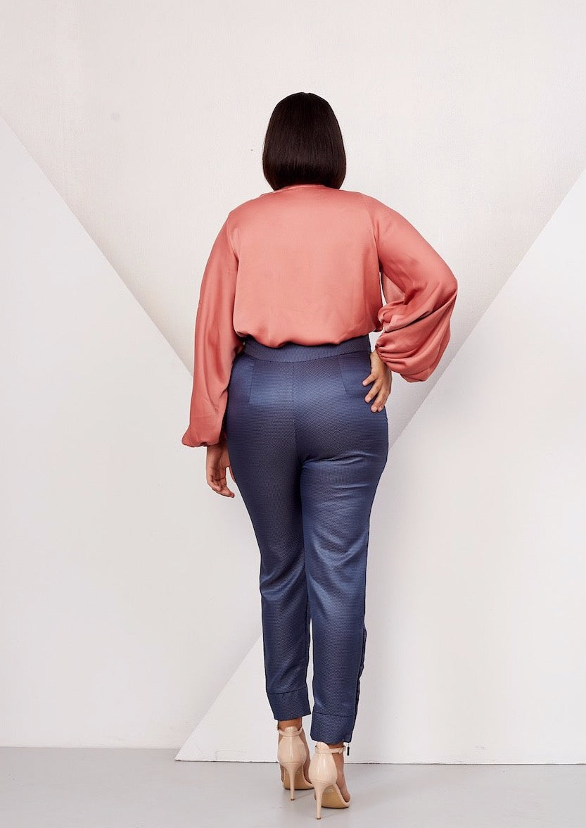 Taylor Pant Blue/Peach