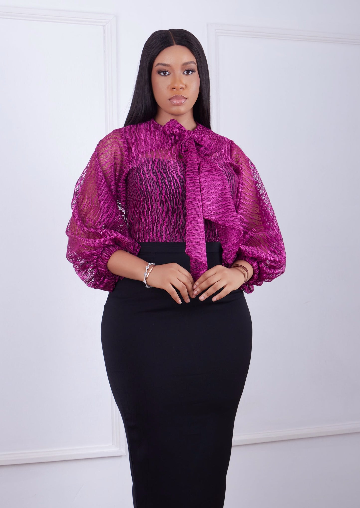 Sesame Blouse Magenta
