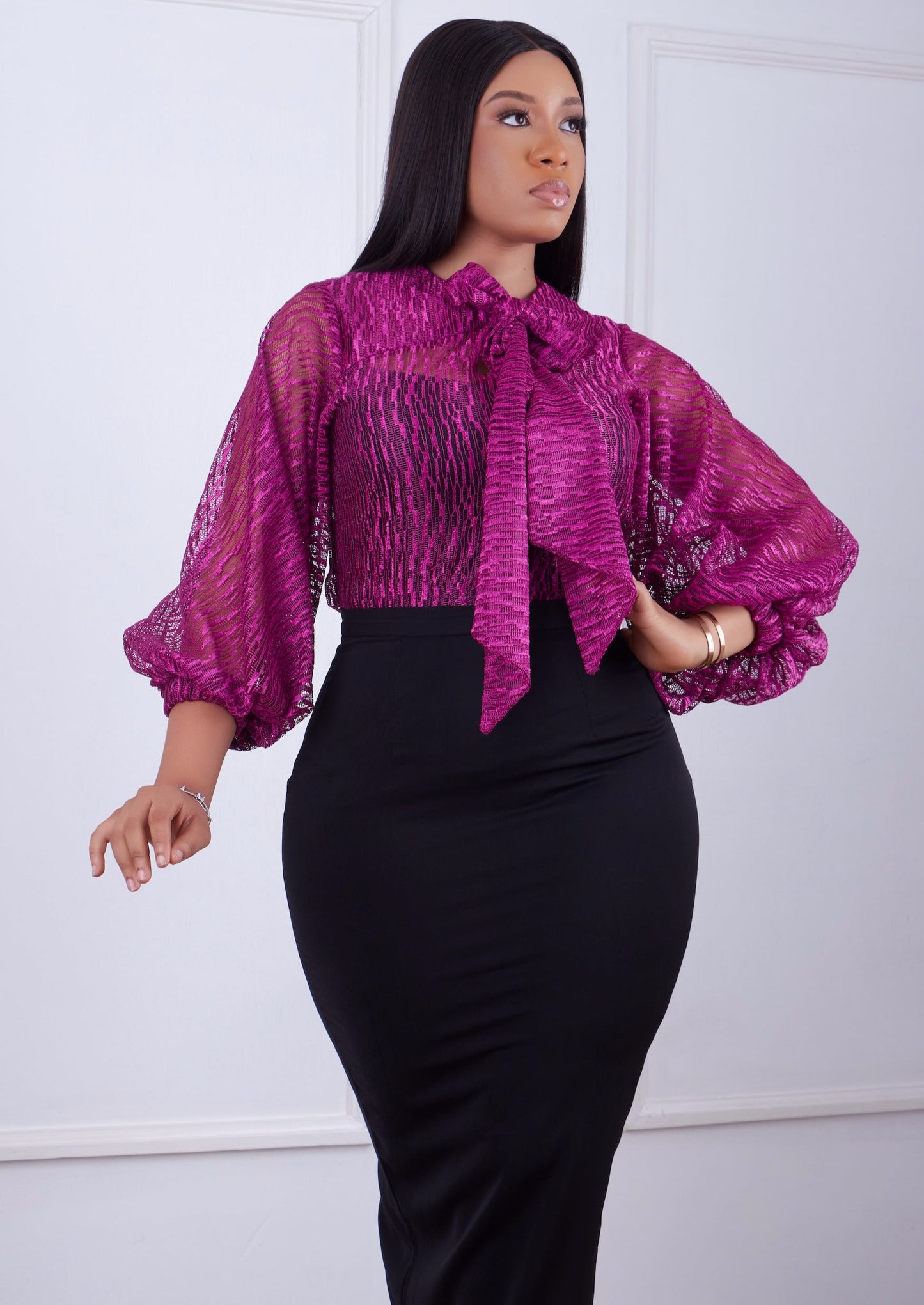 Sesame Blouse Magenta