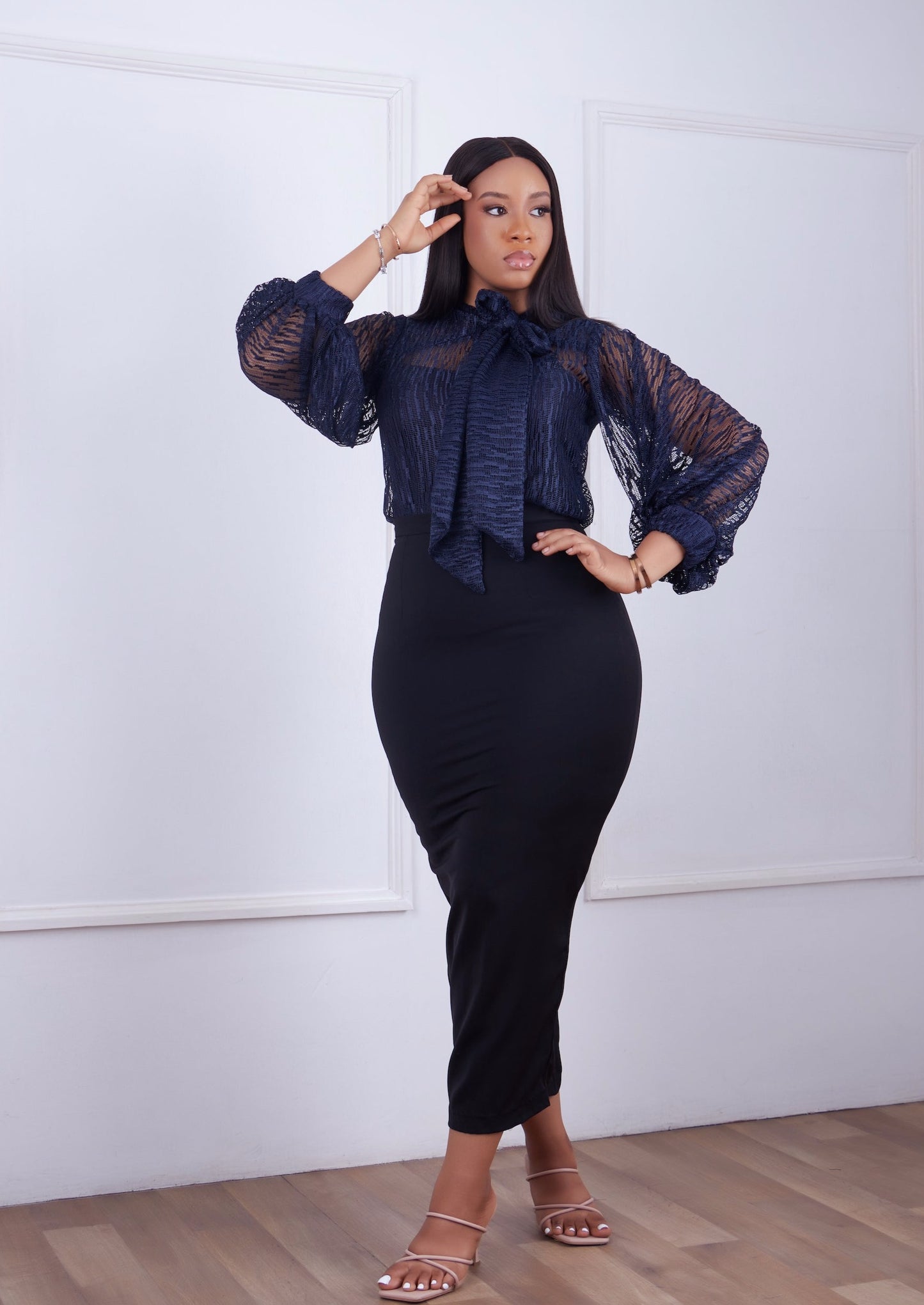 Sesame Blouse Navy Blue