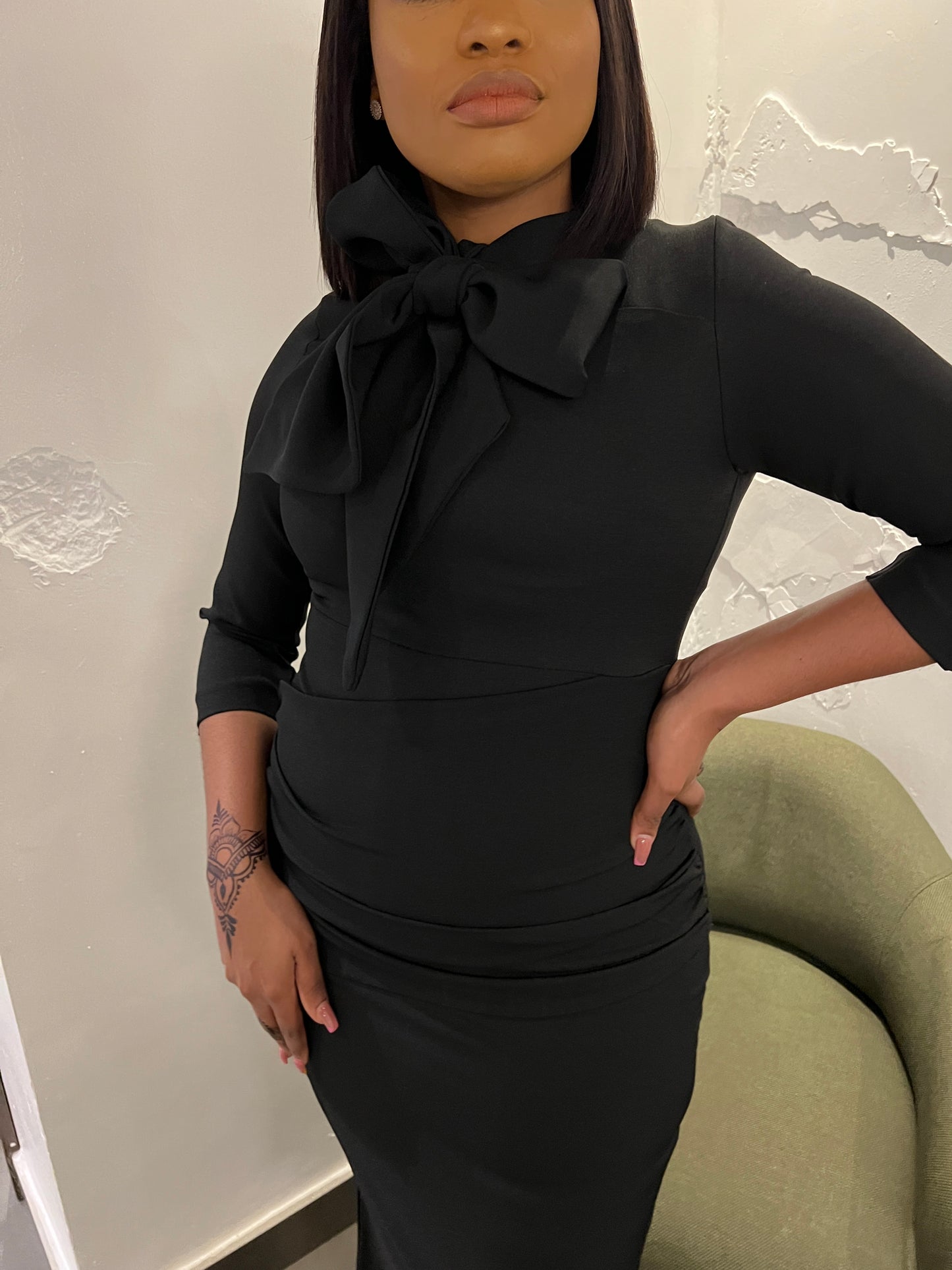 Kosi Dress with Sleeves - Black