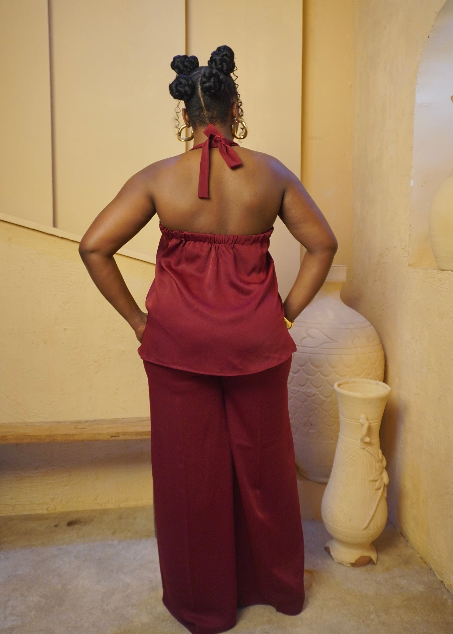 Halter Set Burgundy