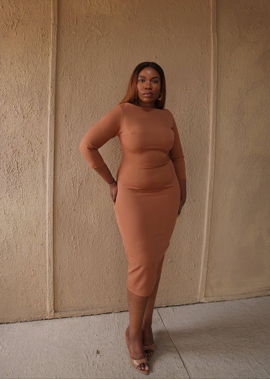 Essential Midi Dress Nude