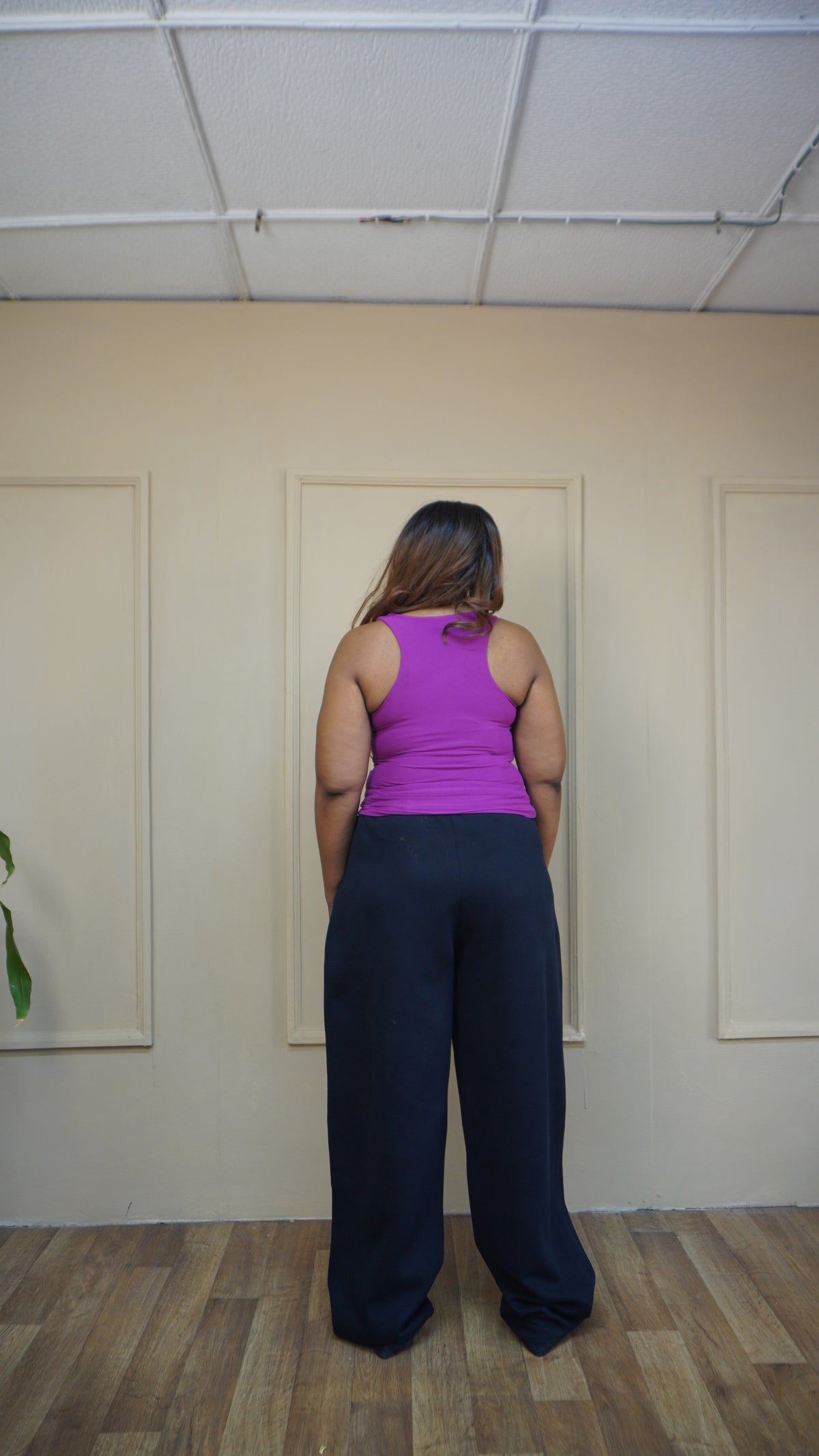 Gold detail Tank Top Magenta
