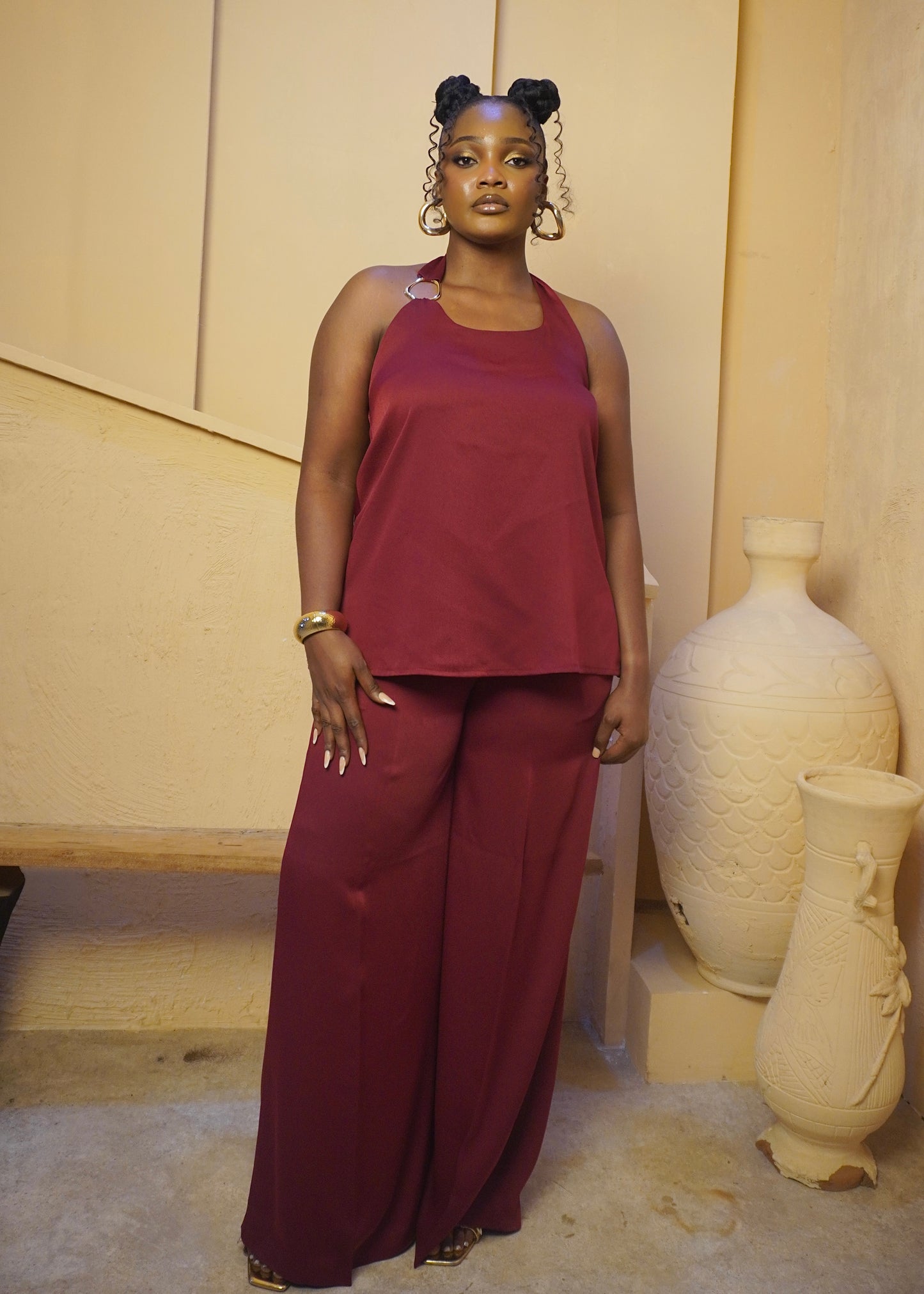 Halter Set Burgundy