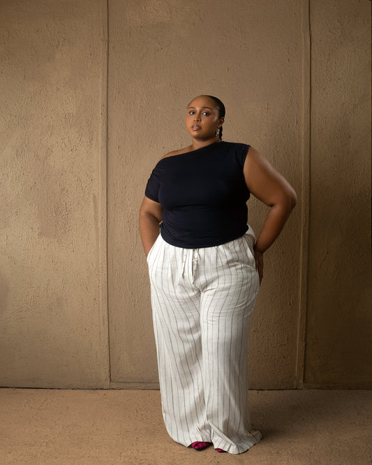 Drape Top Navy Blue