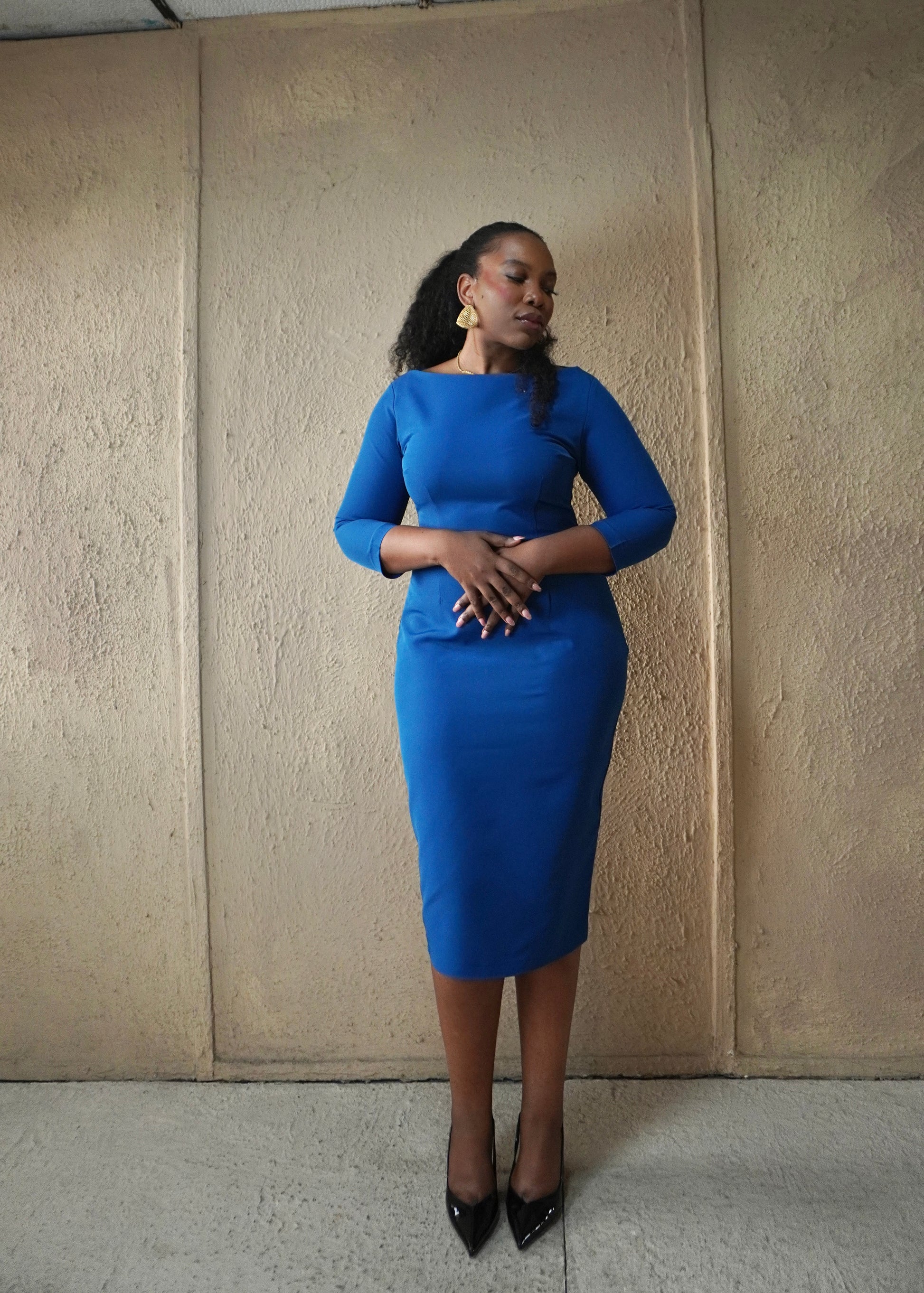 Essential Midi Dress Teal – Lady Biba NG