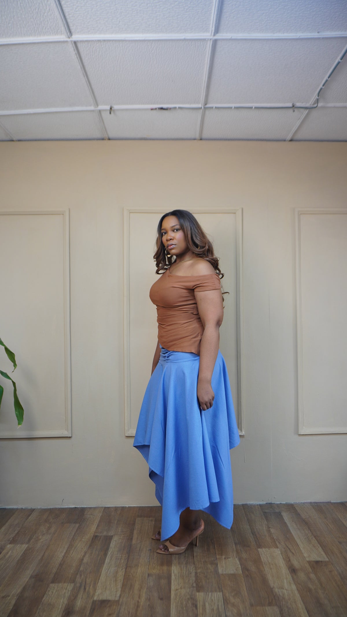 Handkerchief Skirt Powder Blue