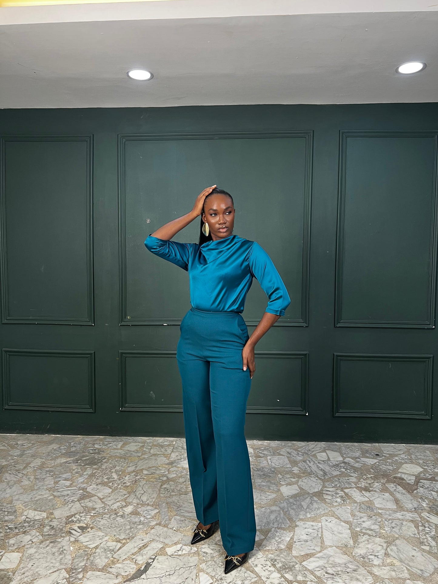 Samira Sleeved Teal