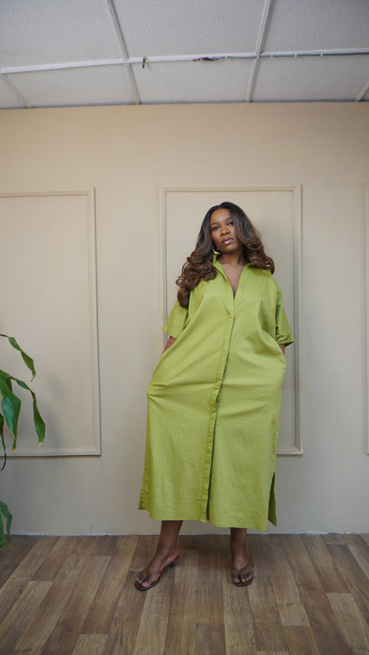 Easy Shirt Dress Lemon