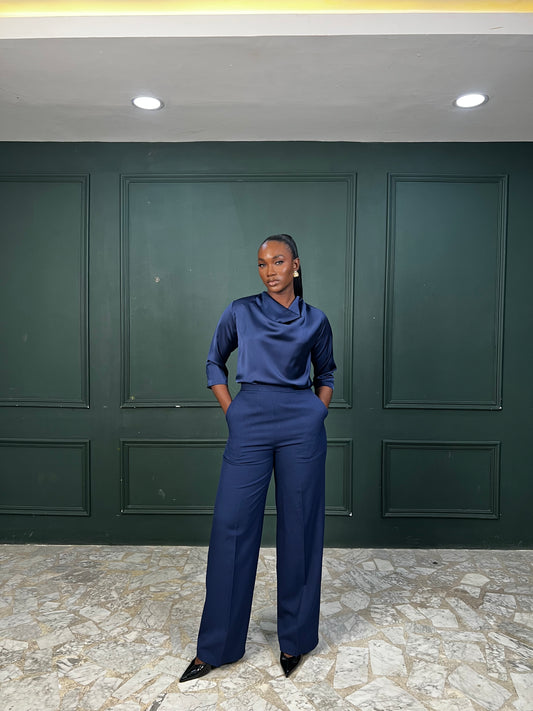 Samira Sleeved Navy Blue