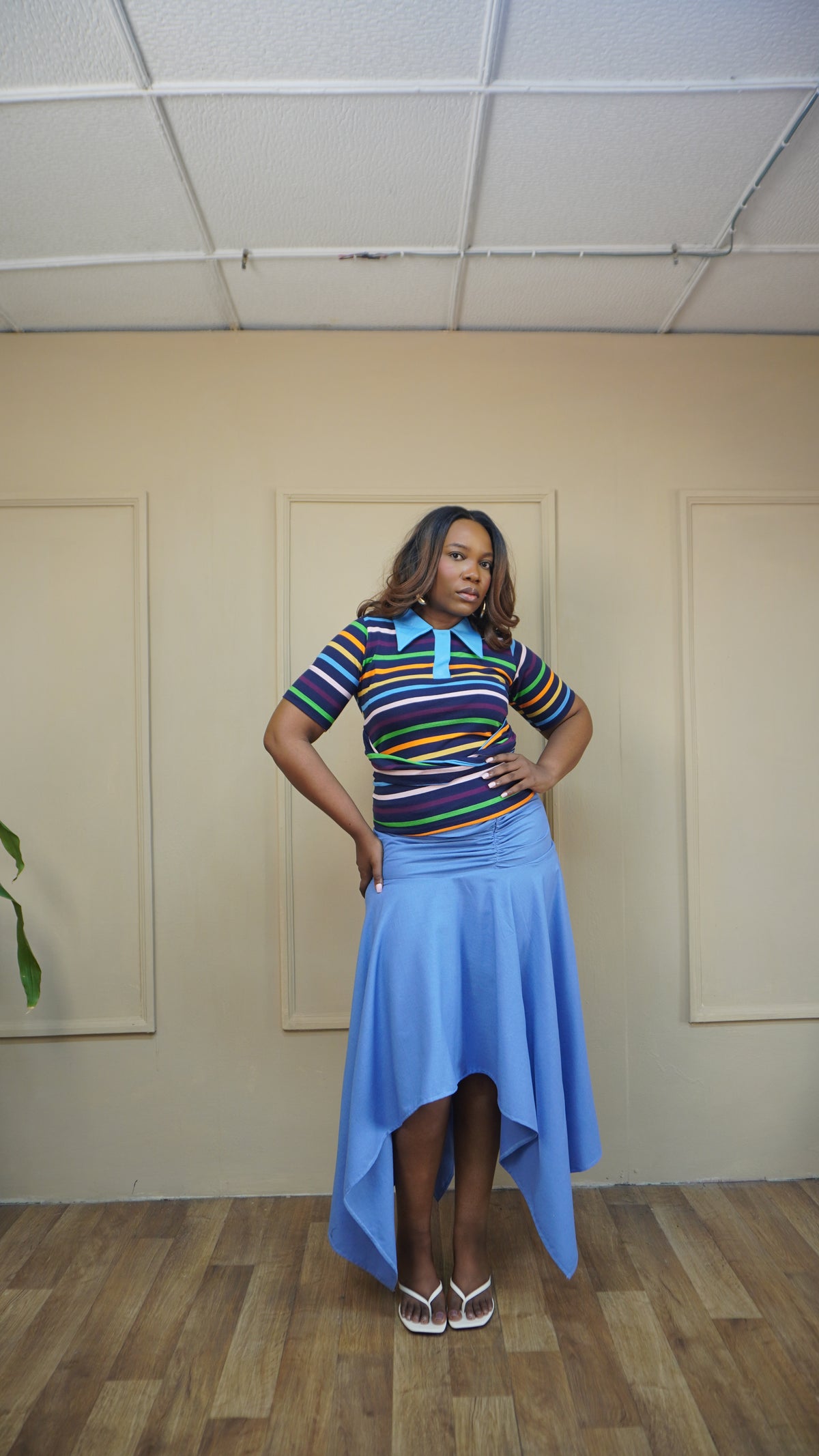 Handkerchief Skirt Powder Blue