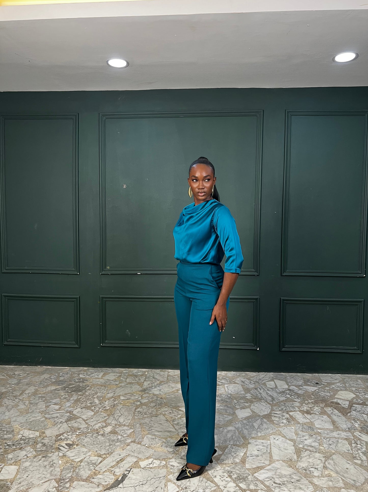 Samira Sleeved Teal