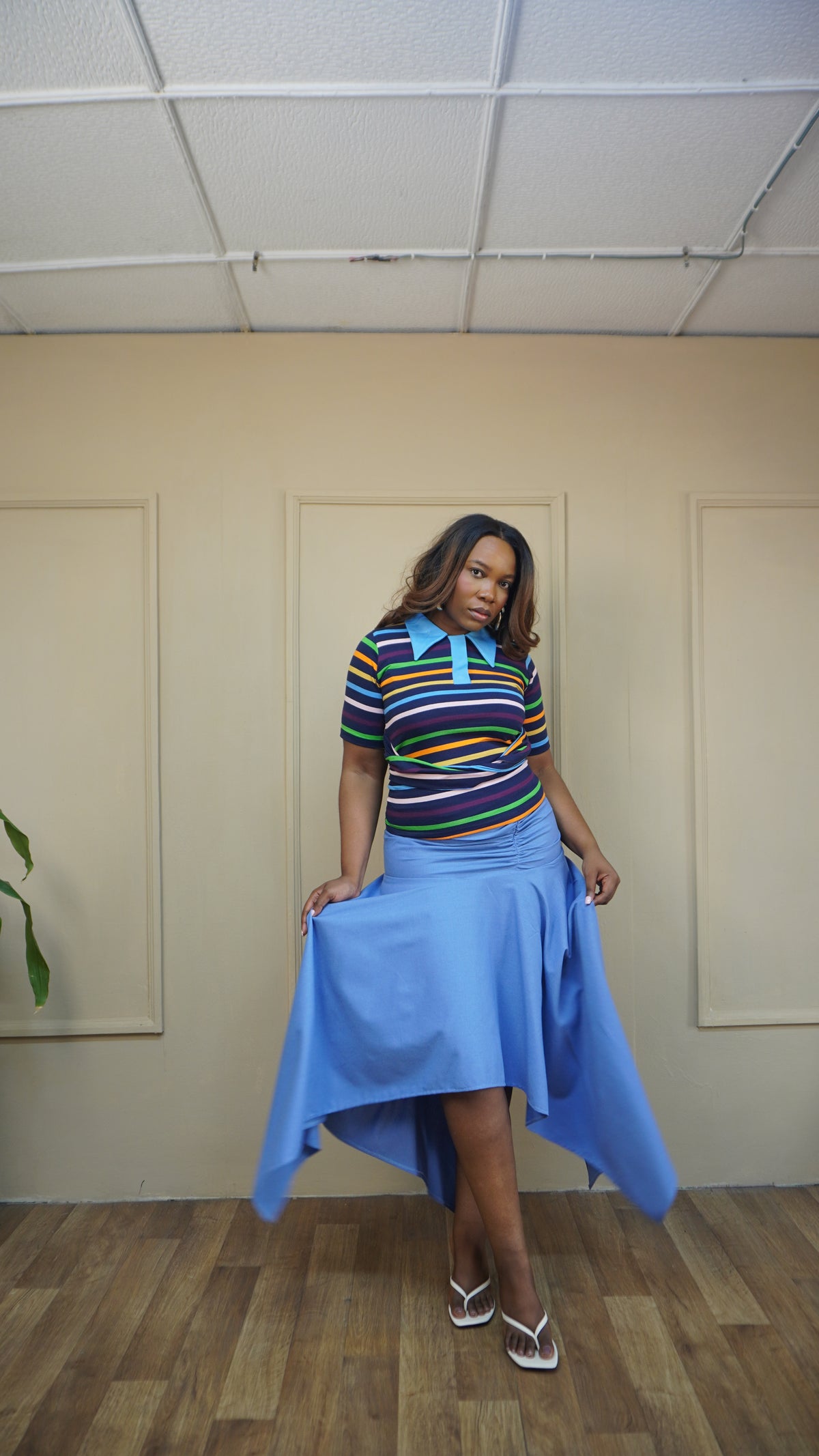 Handkerchief Skirt Powder Blue