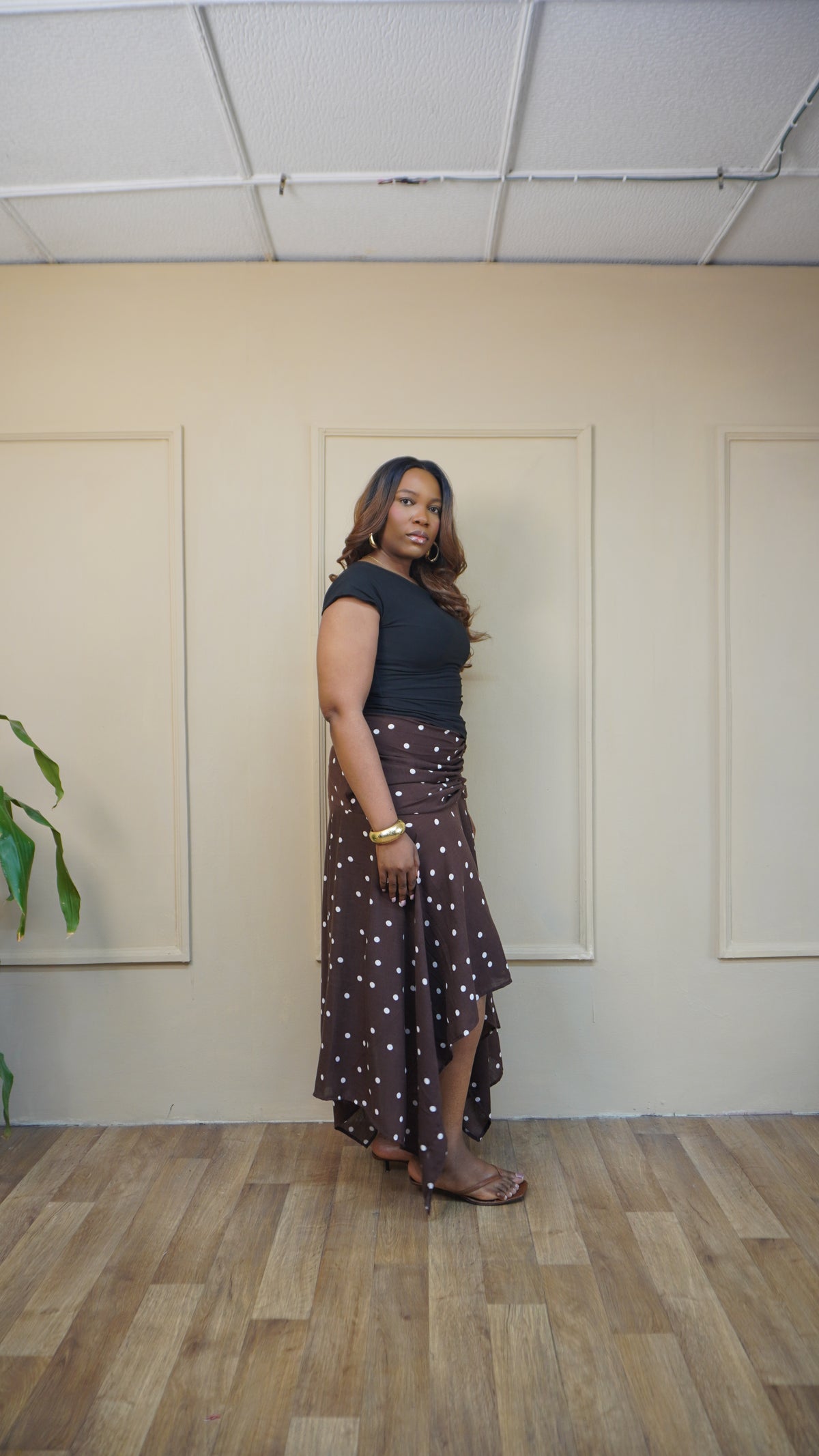 Handkerchief Skirt Brown