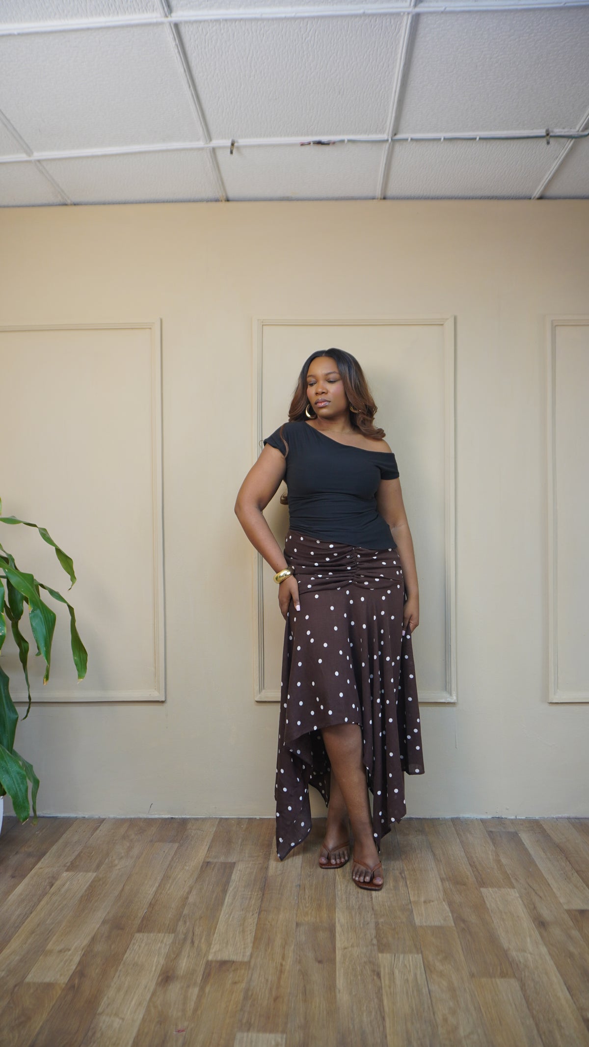 Handkerchief Skirt Brown