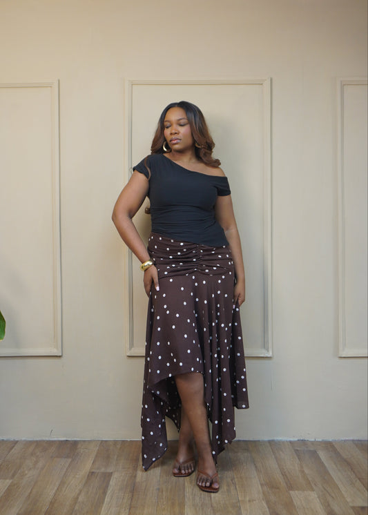 Drop Shoulder Top Black