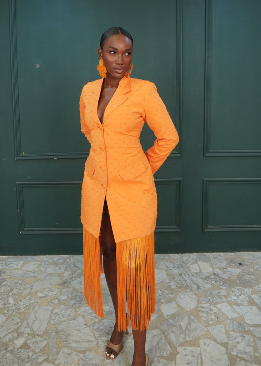 Liba Orange Blazer Dress