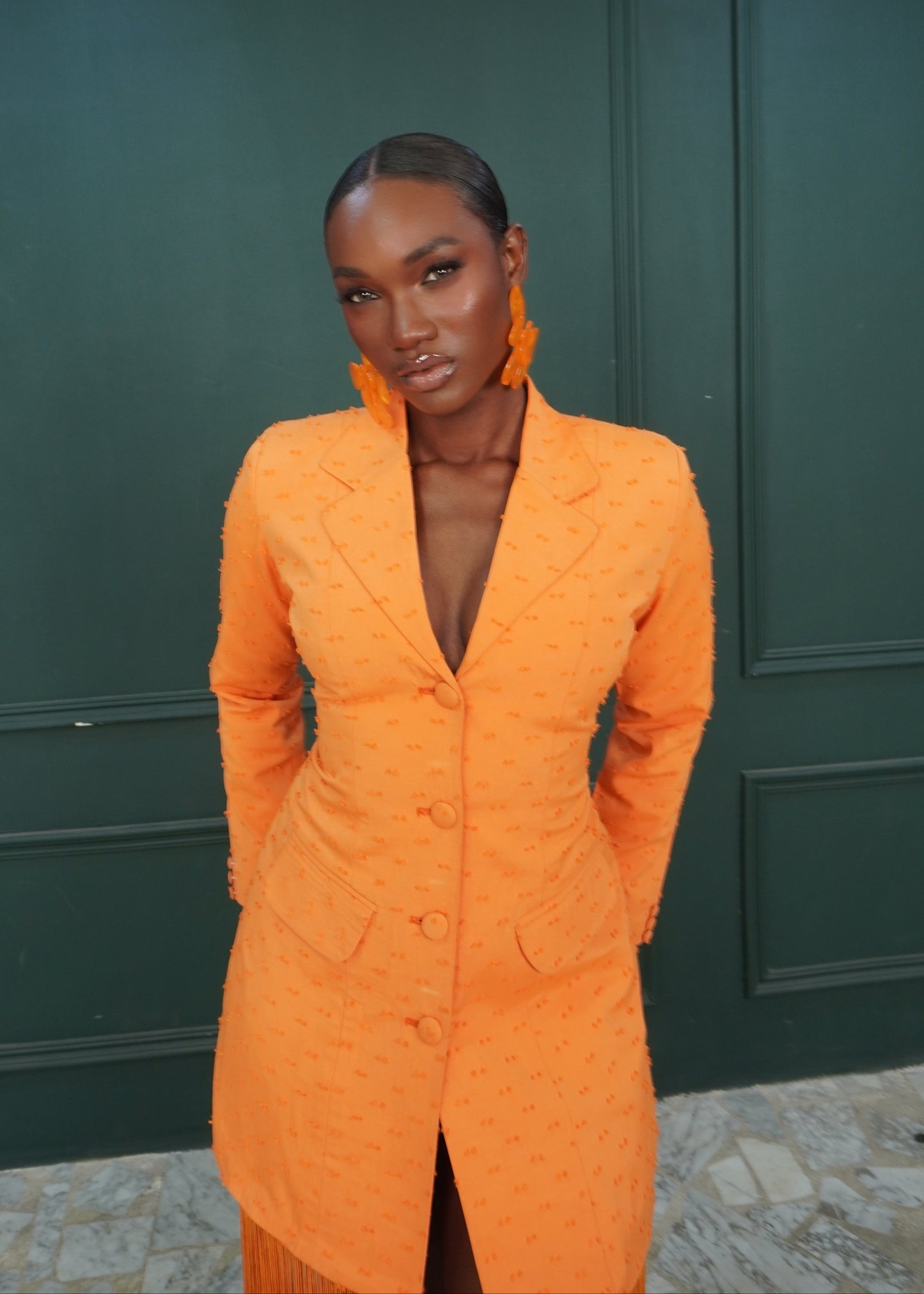 Liba Orange Blazer Dress