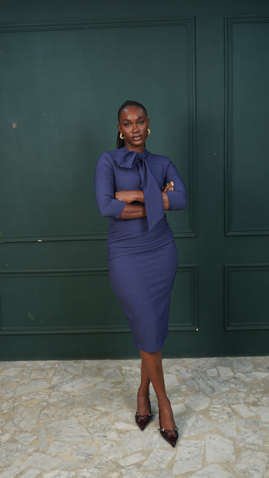 Kosi Dress Sleeved Blue