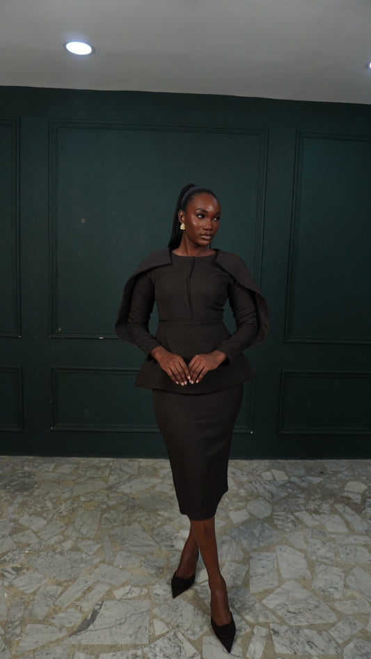 Habiba Set  Brown