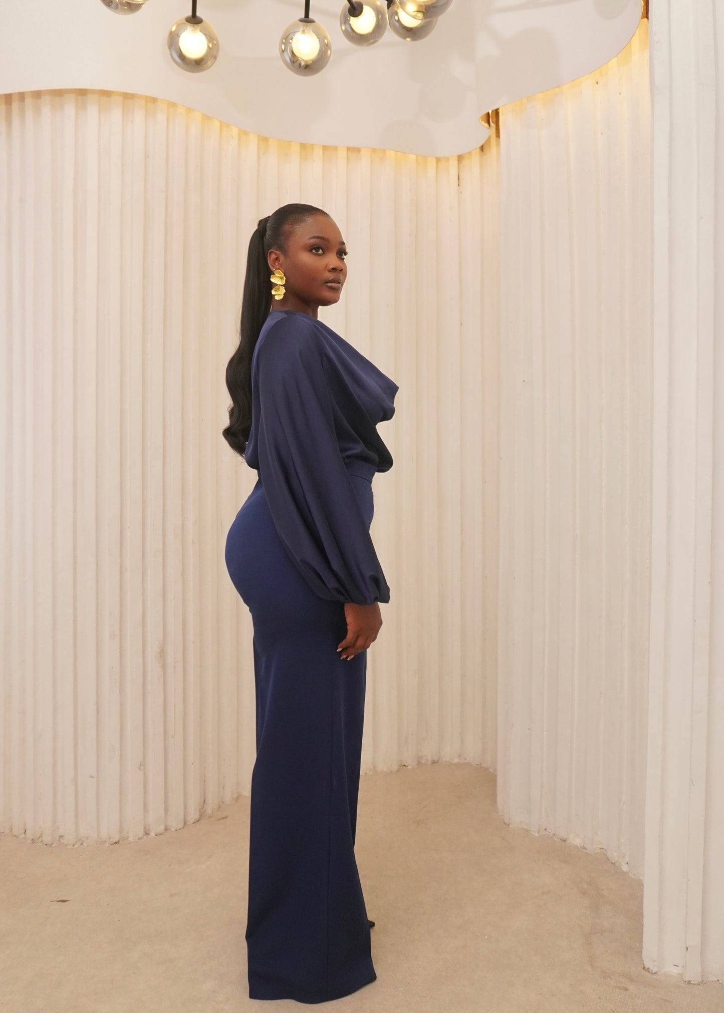 Samira Sleeved Navy