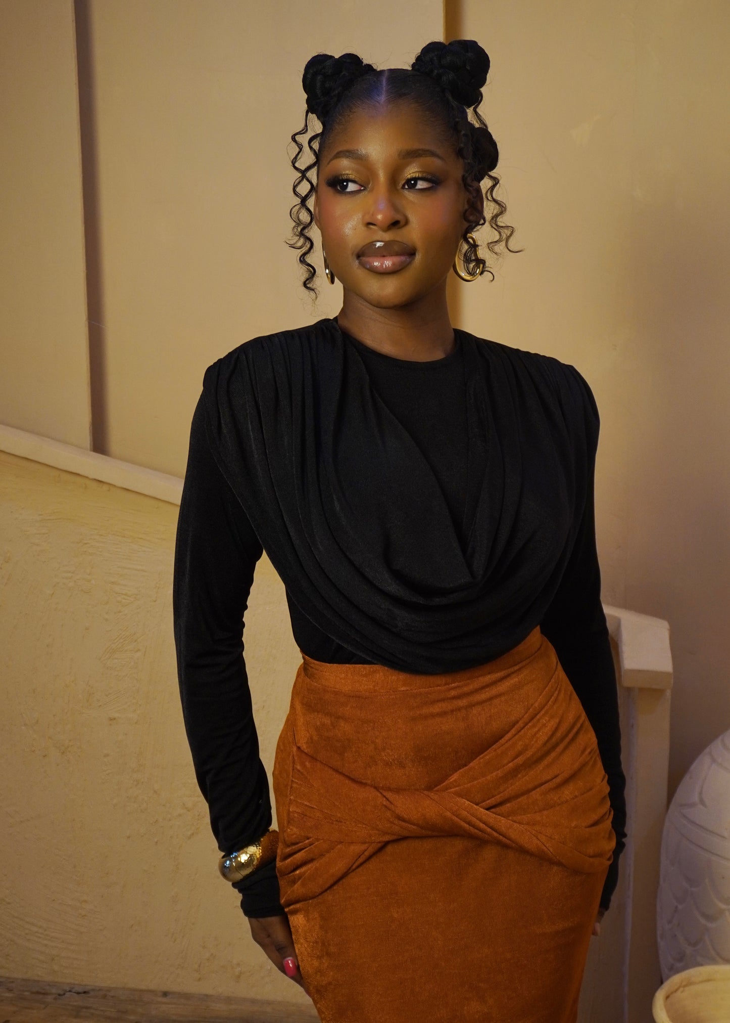 Draped Bliss Top Black