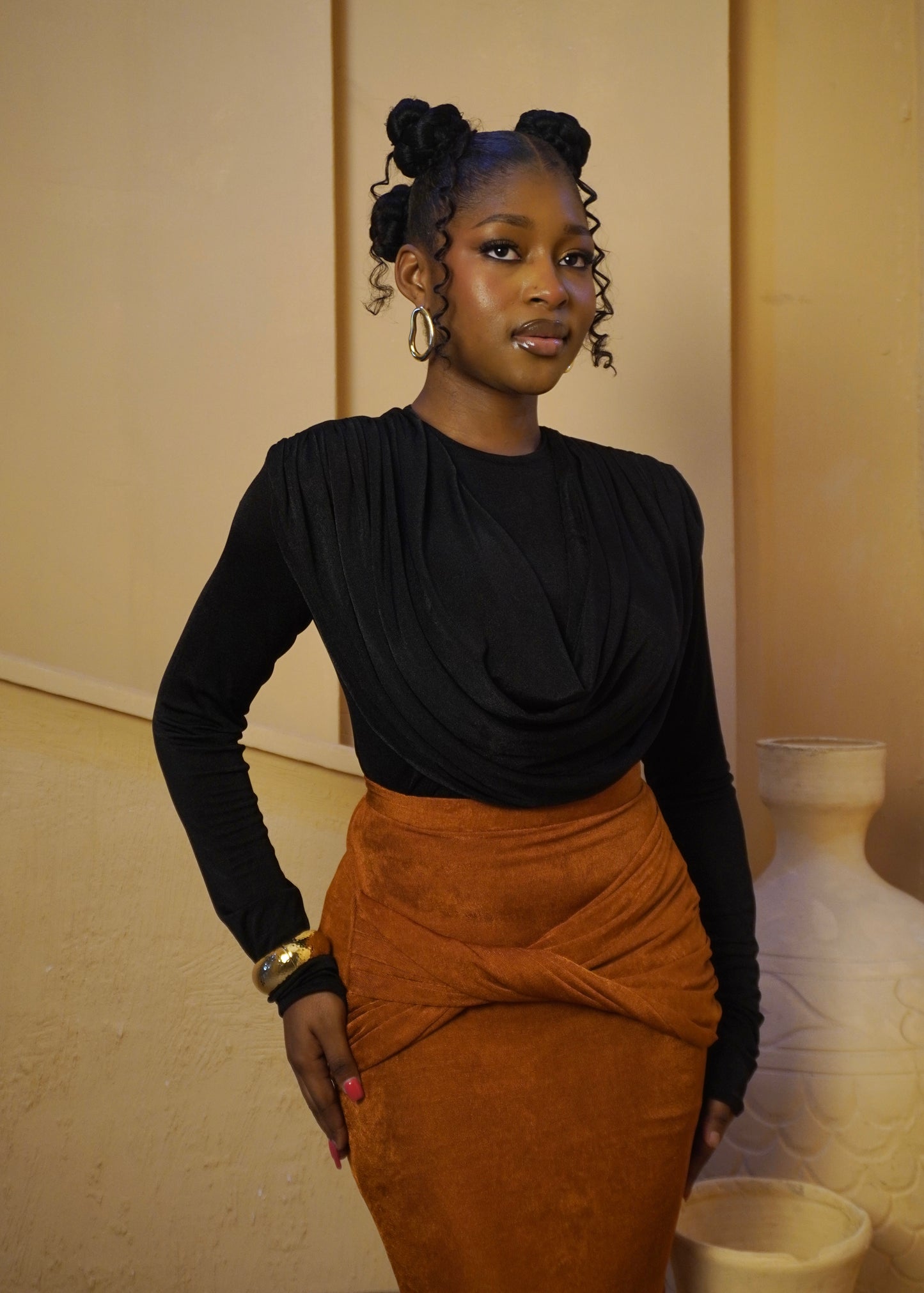 Draped Bliss Top Black