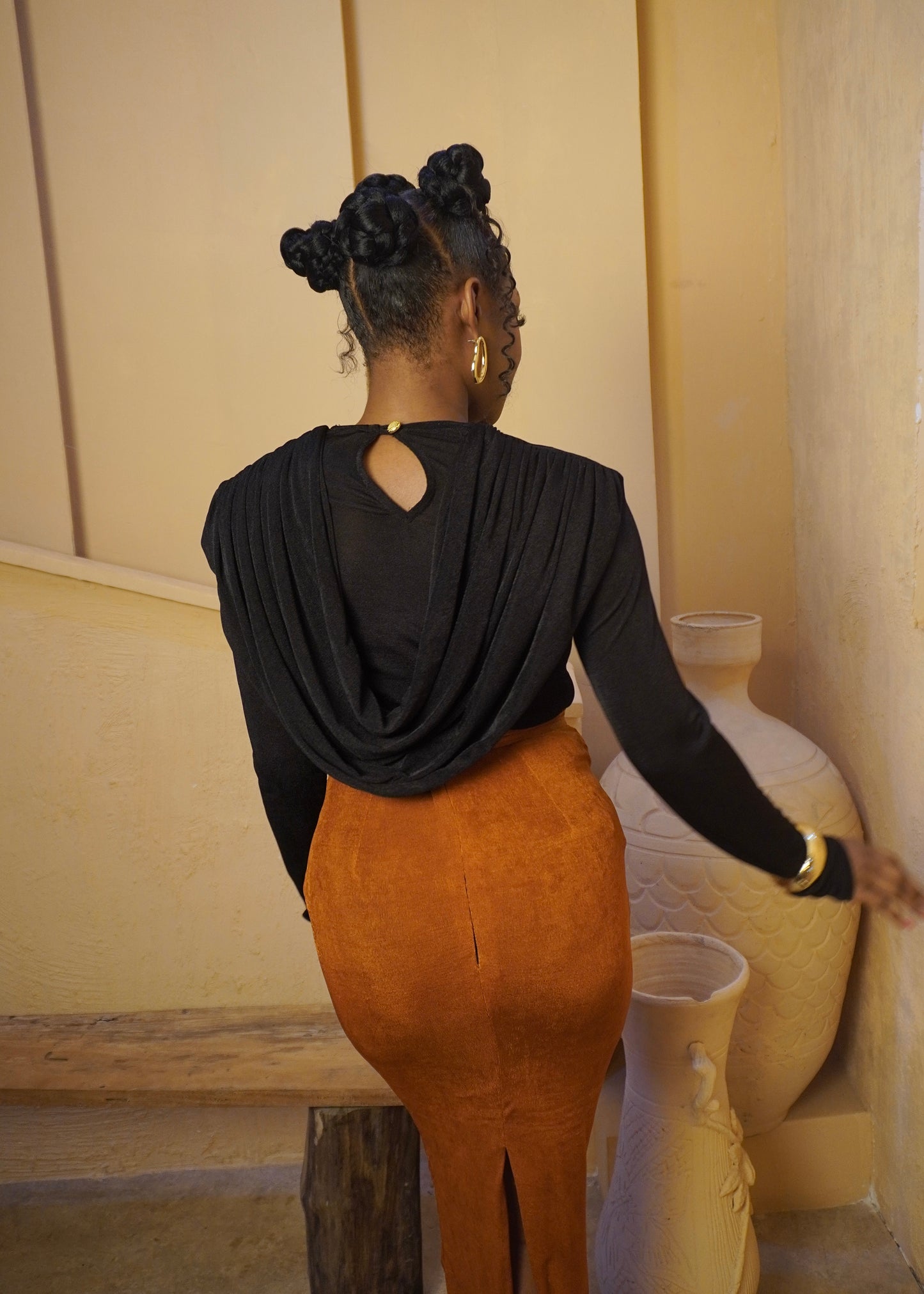 Draped Bliss Top Black